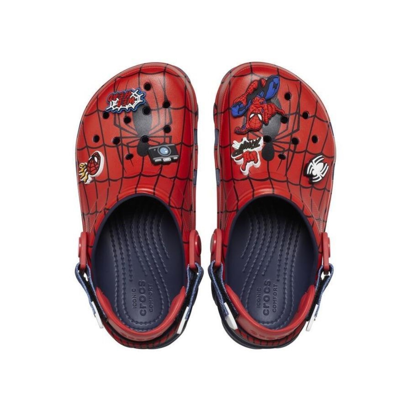 Sandália Crocs Team Spiderman All Terrian Clog K Navy - Infantil - Foto 5