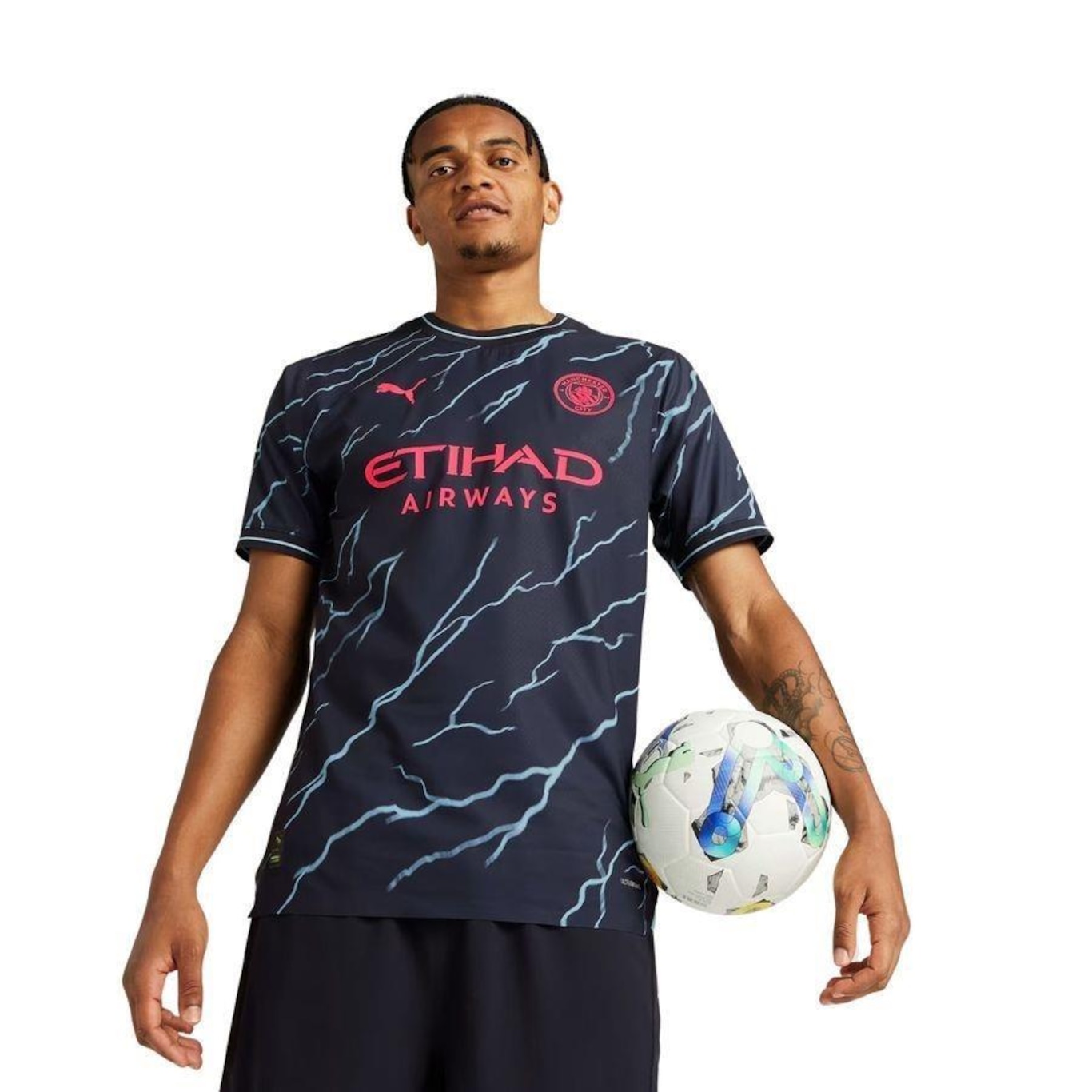 Camisa Manchester City 23/24 Iii Puma Third Jogador - Masculina - Foto 3