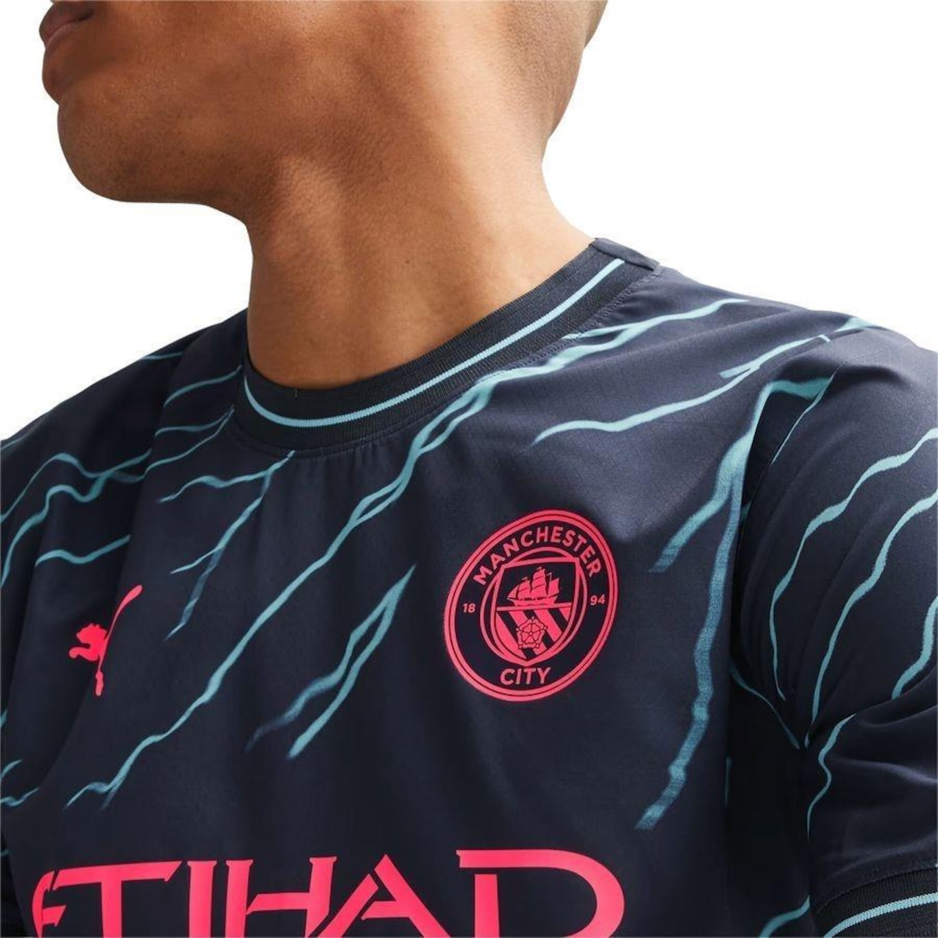 Camisa Manchester City 23/24 Iii Puma Third Jogador - Masculina - Foto 4