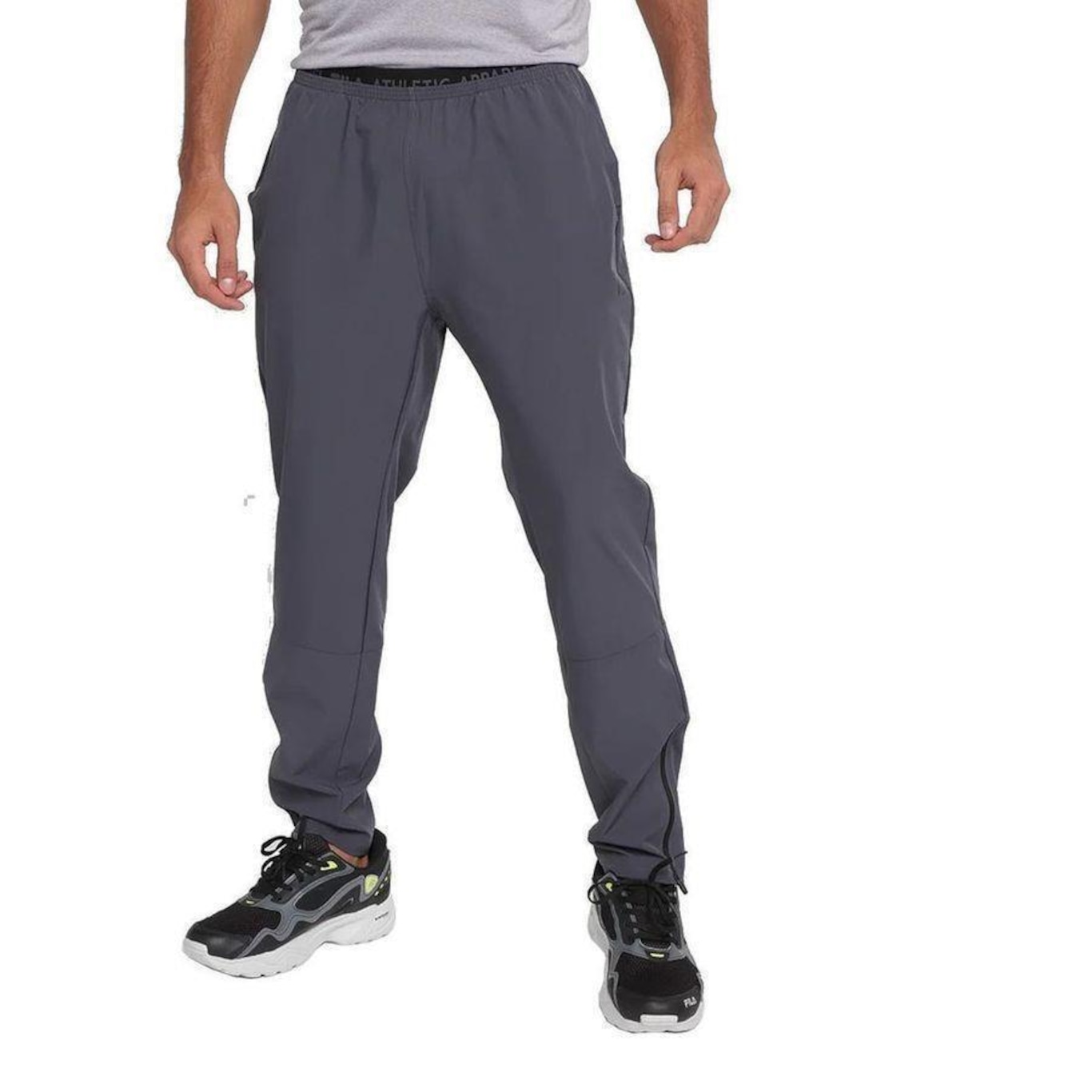 Calça Fila Slim Zip - Masculina - Foto 1