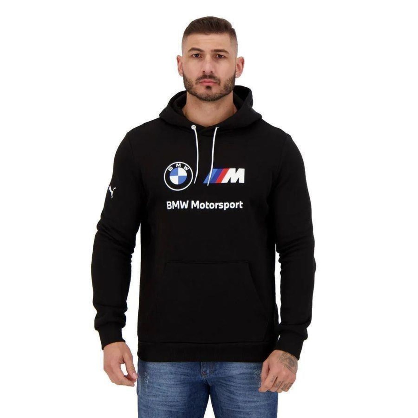 Blusão de Moletom Puma Bmw Essentials Fleece - Masculino - Foto 1