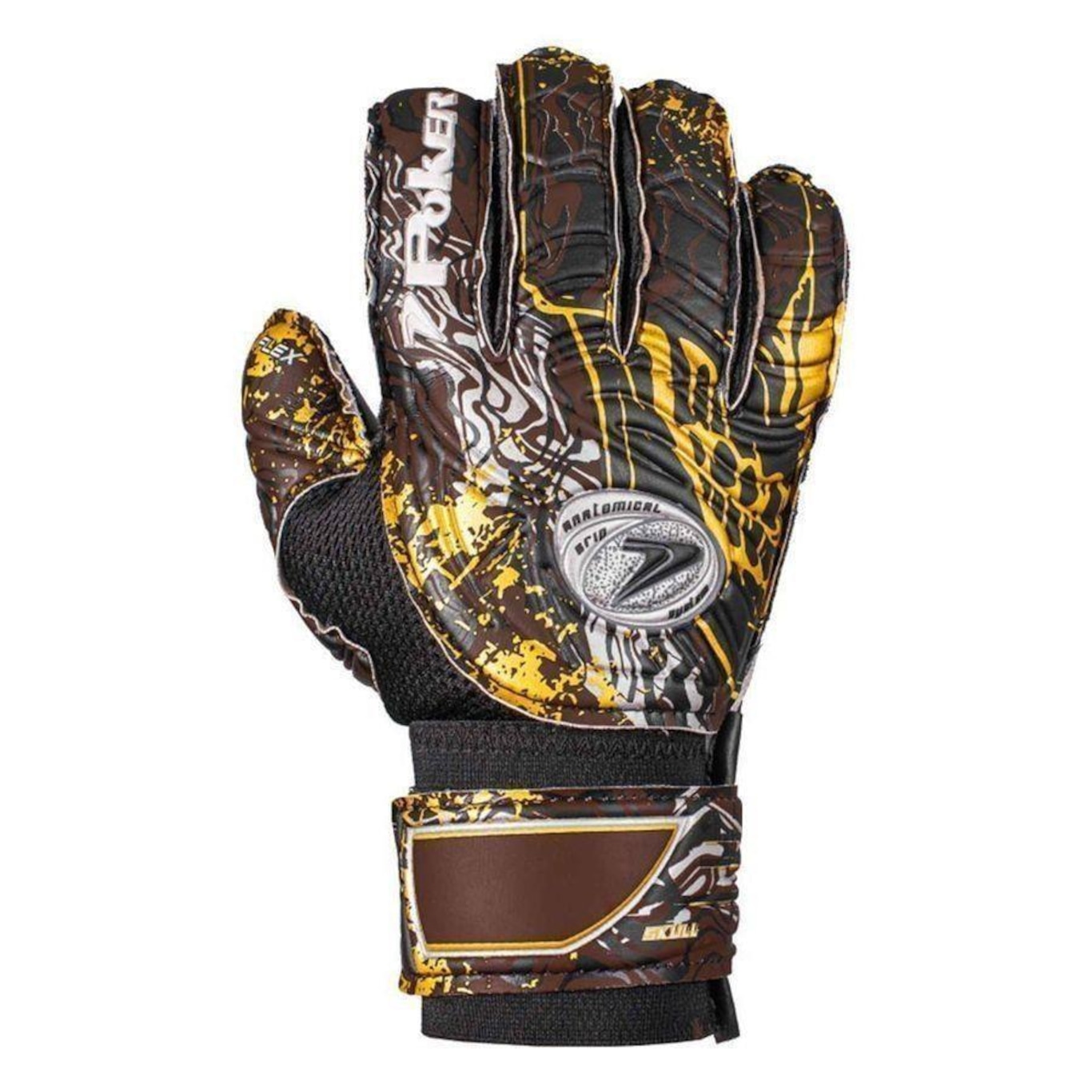 Luvas de Goleiro Poker Semi Pro Skull - Adulto - Foto 4