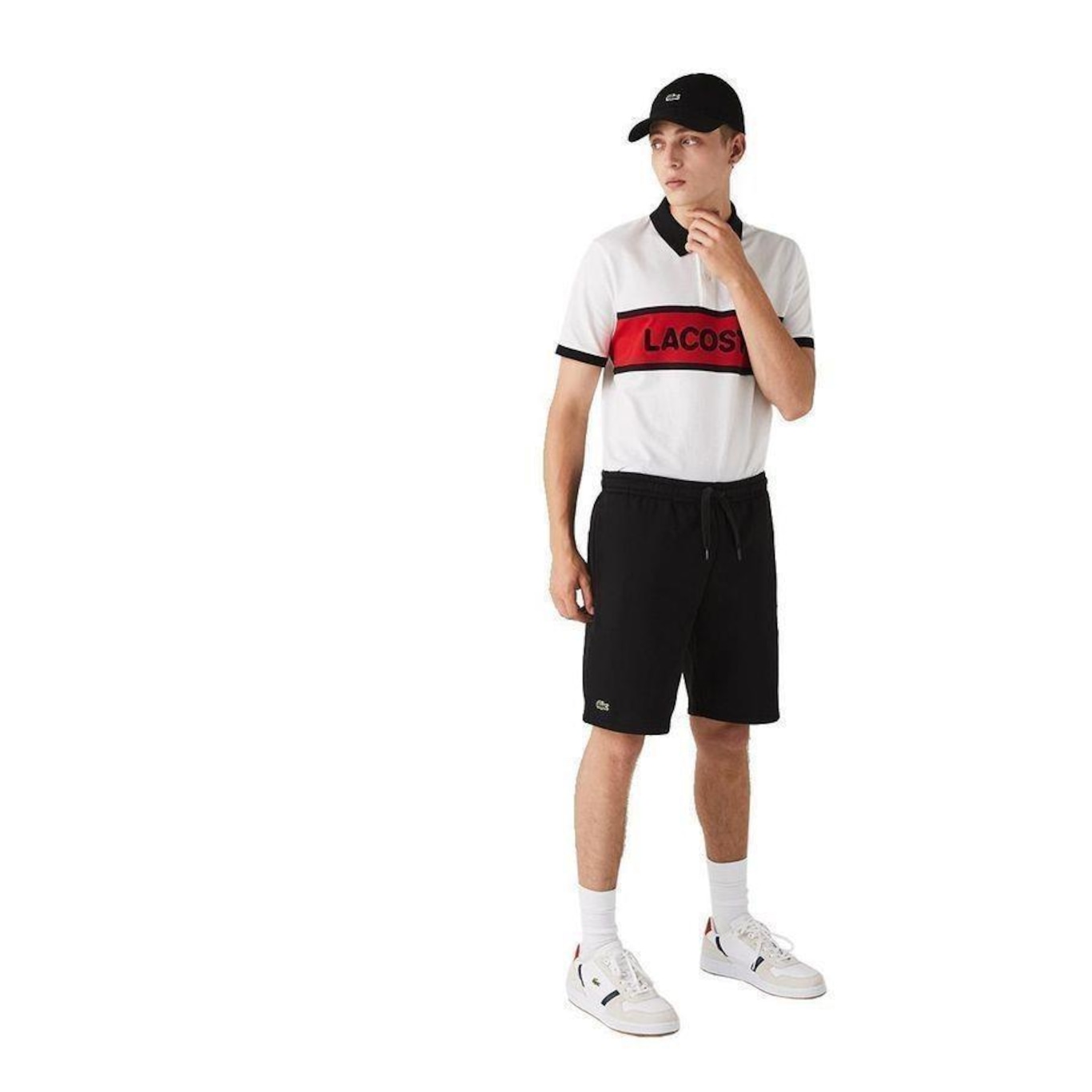 Short Lacoste Sport Tennis em Fleece - Masculino - Foto 1