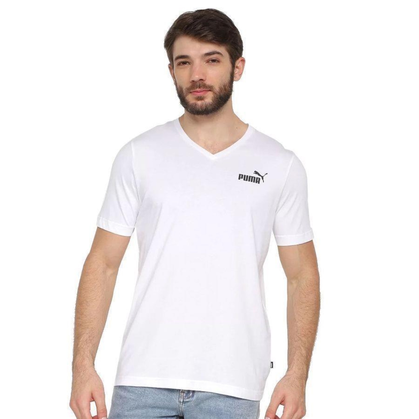 Camiseta Puma Ess V Neck - Masculina - Foto 3