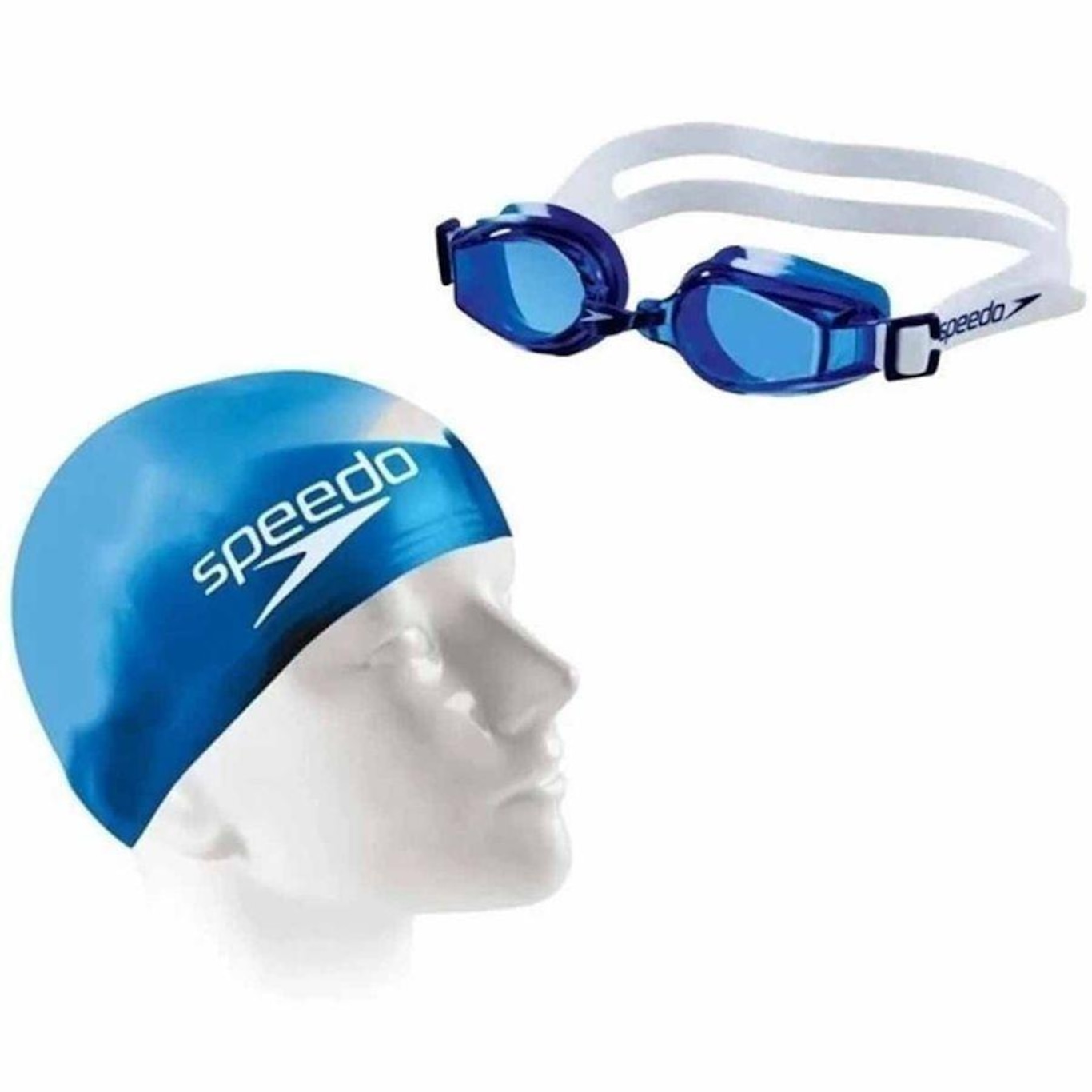 Kit de Natação Speedo: Óculos + Touca Swim Jr Slc 617896-060 - Infantil - Foto 1