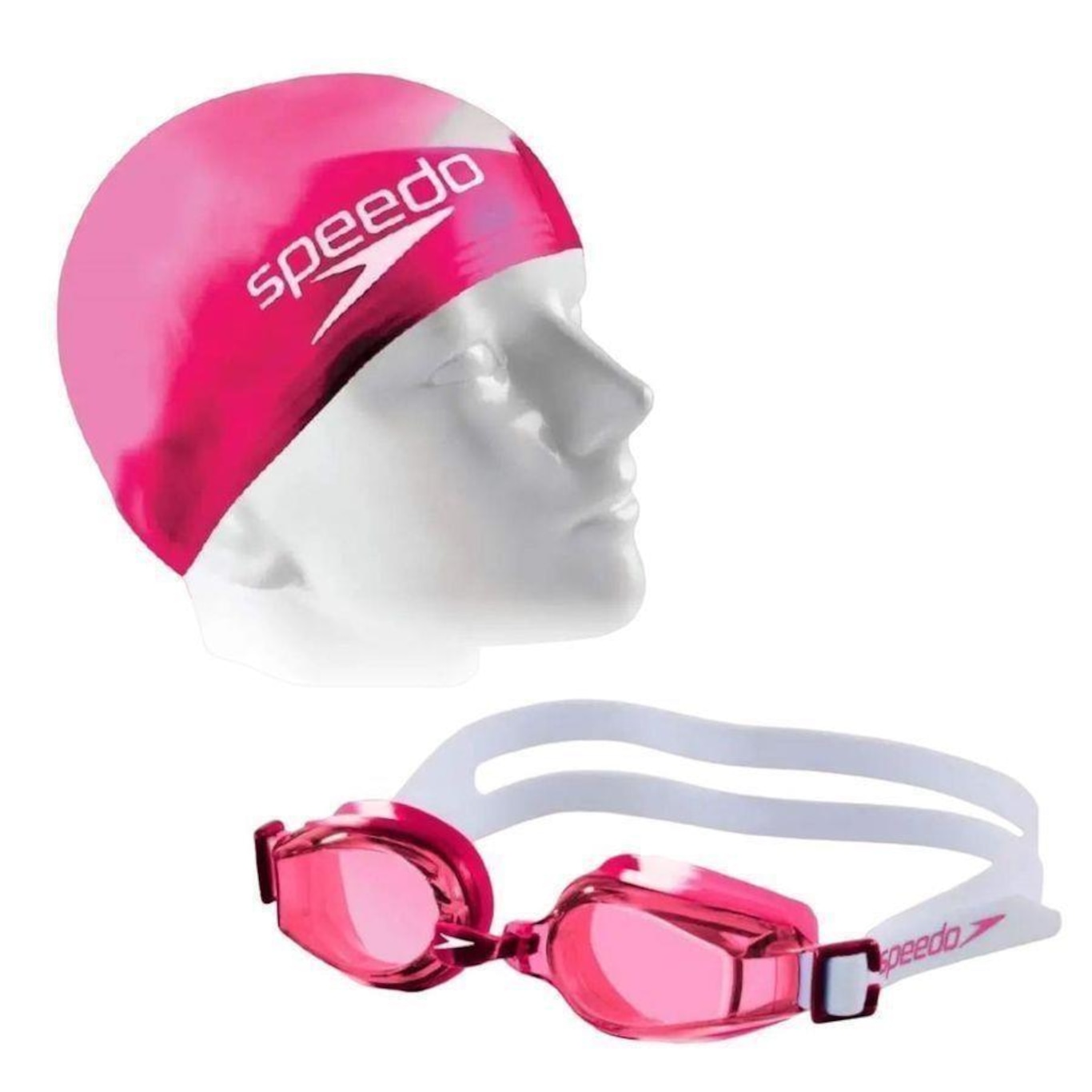 Kit de Natação Speedo: Óculos + Touca Swim Jr Slc 617896-060 - Infantil - Foto 1