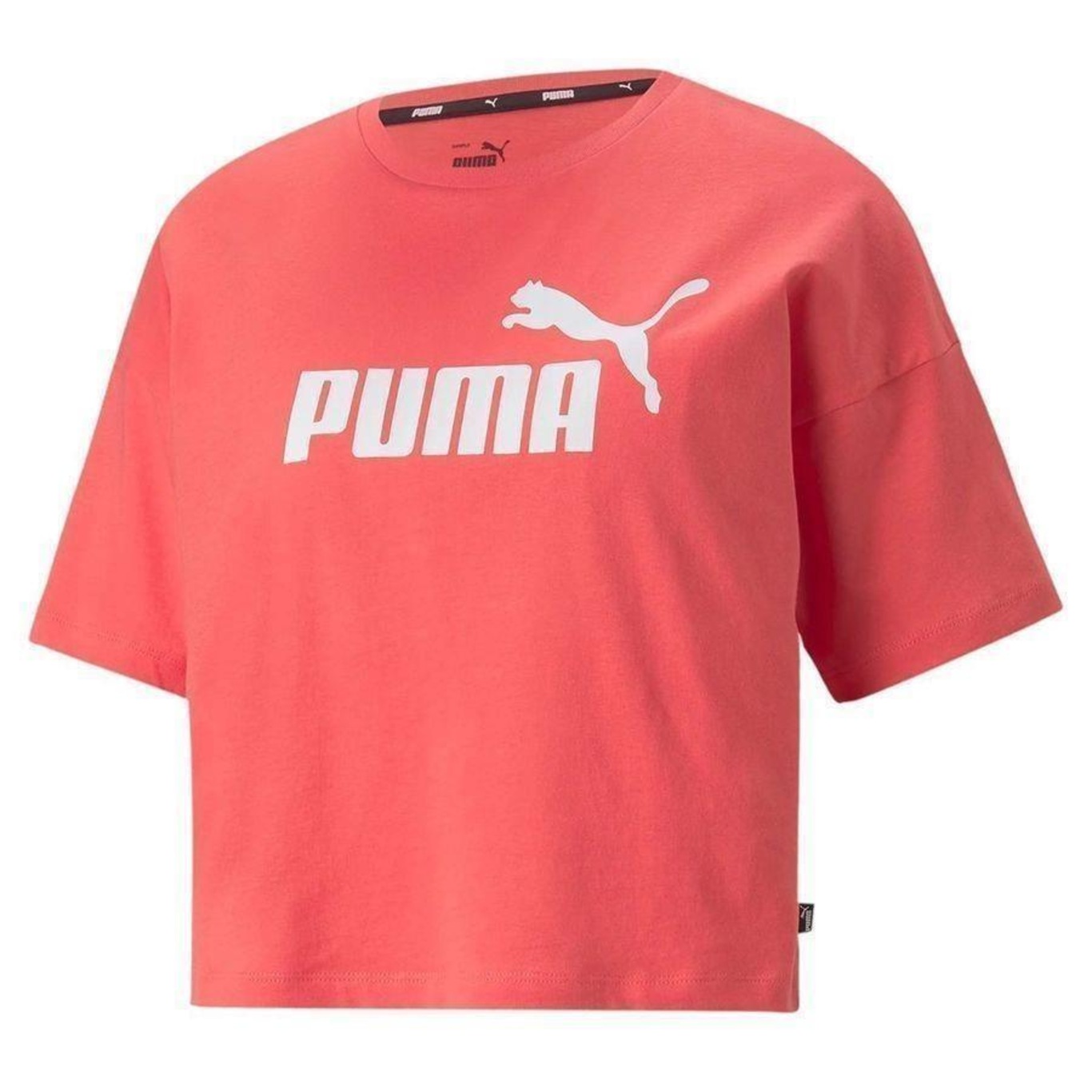 Camiseta Cropped Puma Essentials Logo - Feminina - Foto 1