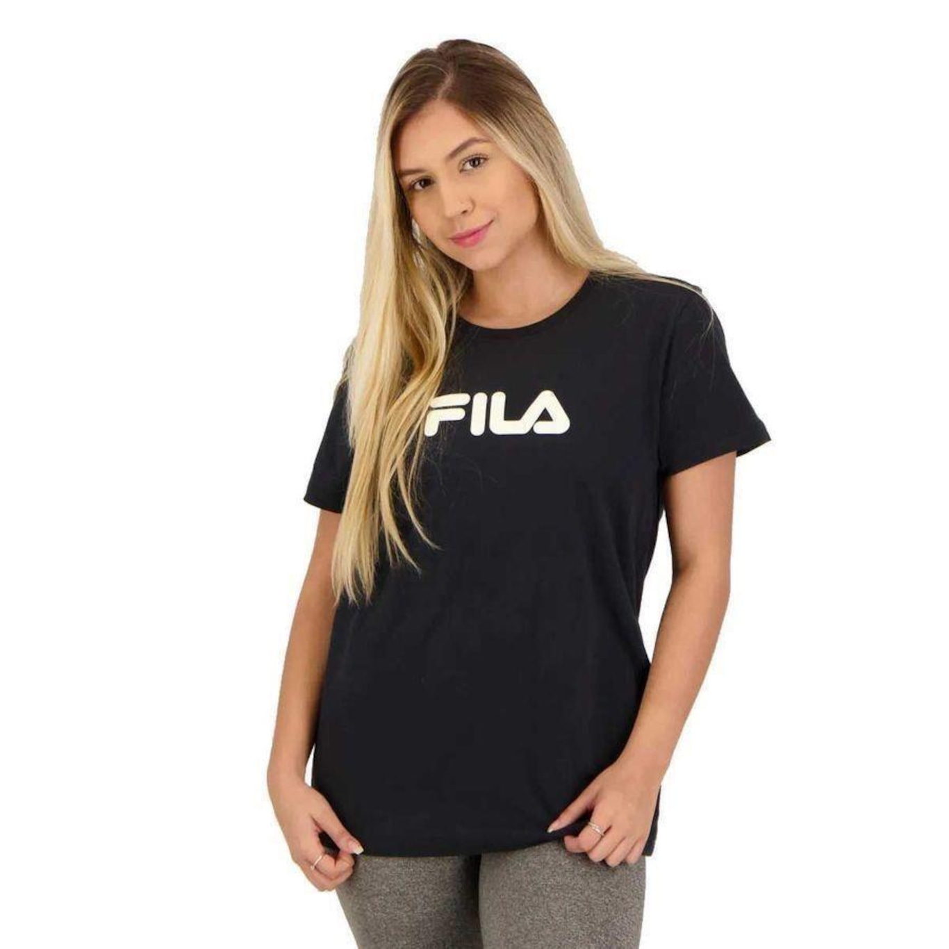 Camiseta Fila Letter Mid - Feminina - Foto 1