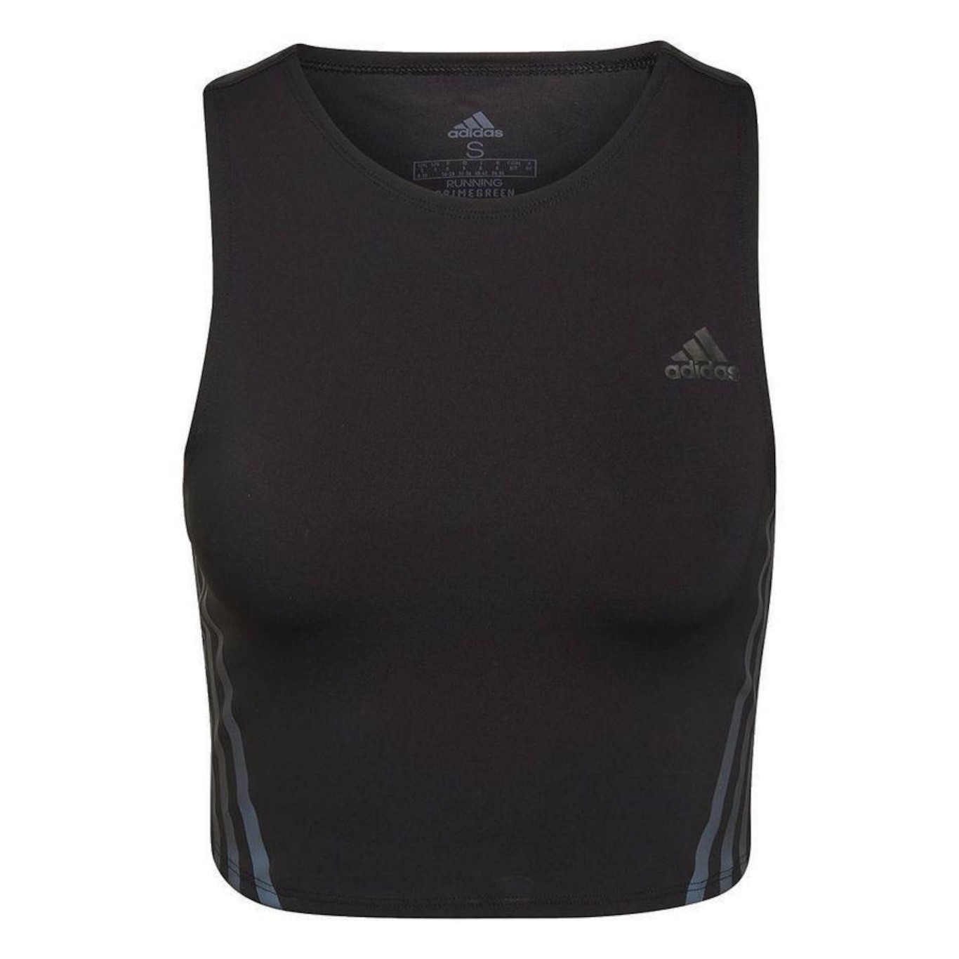 Top Fitness adidas Cropped Run Icons 3 Stripes - Feminino - Foto 1