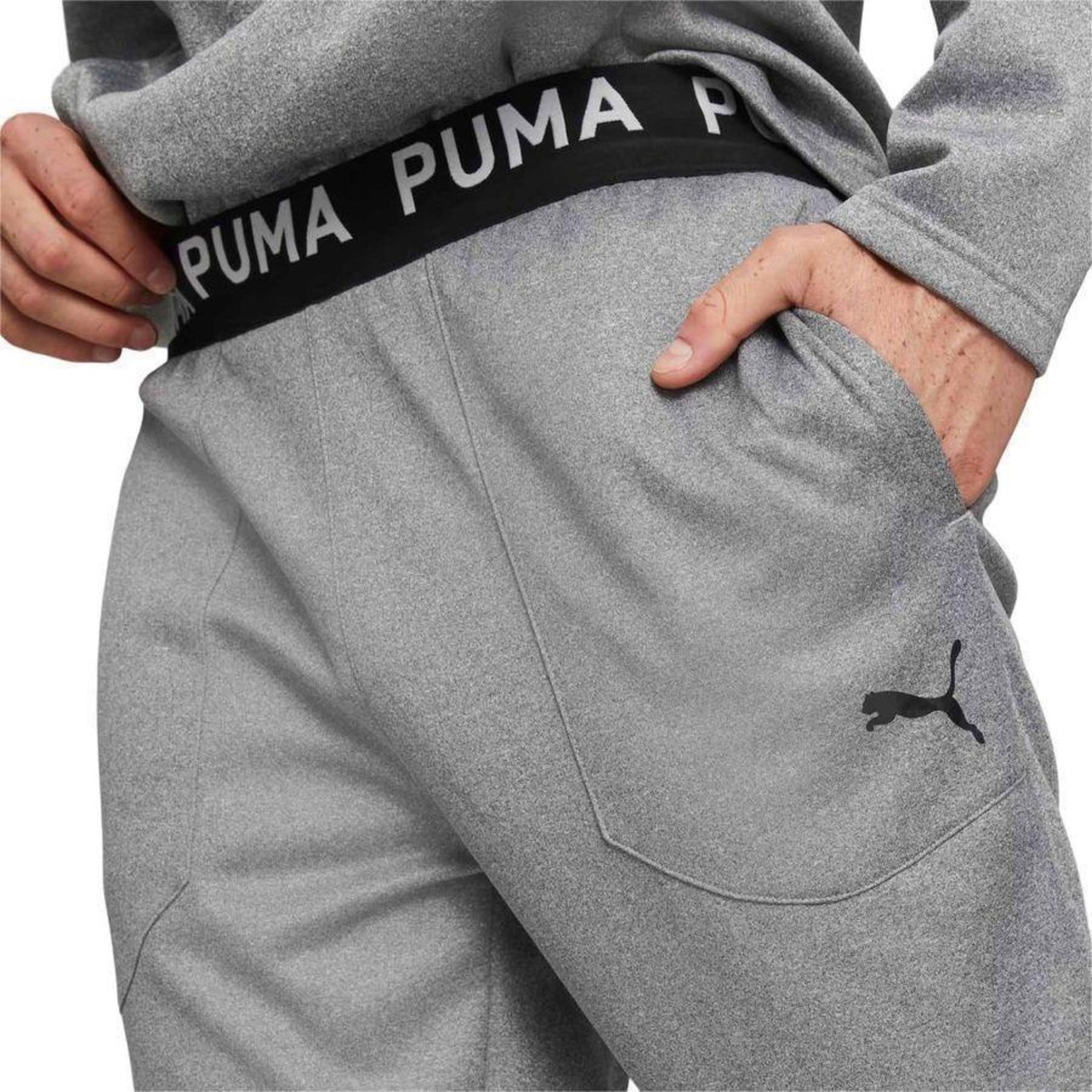 Calça Puma Jogger Train Pwr Fleece - Masculina - Foto 4