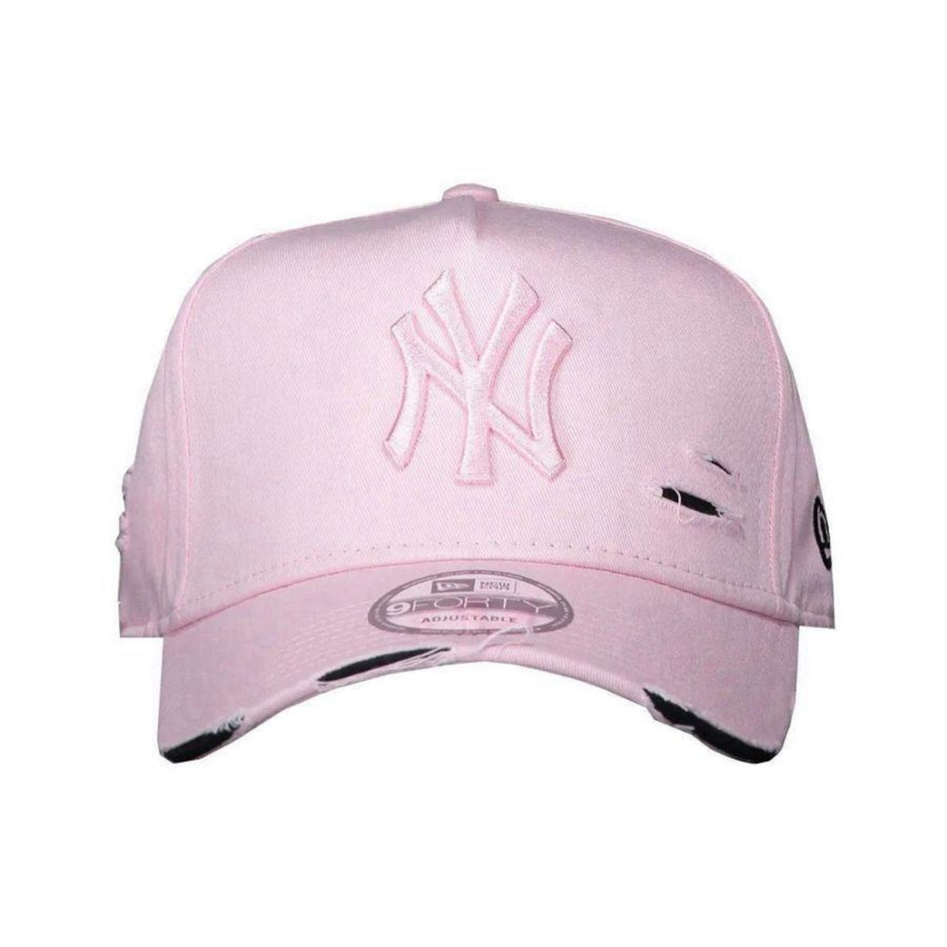 Boné New Era 940 Destroyed Mlb New York Yankees - Strapback - Adulto - Foto 2