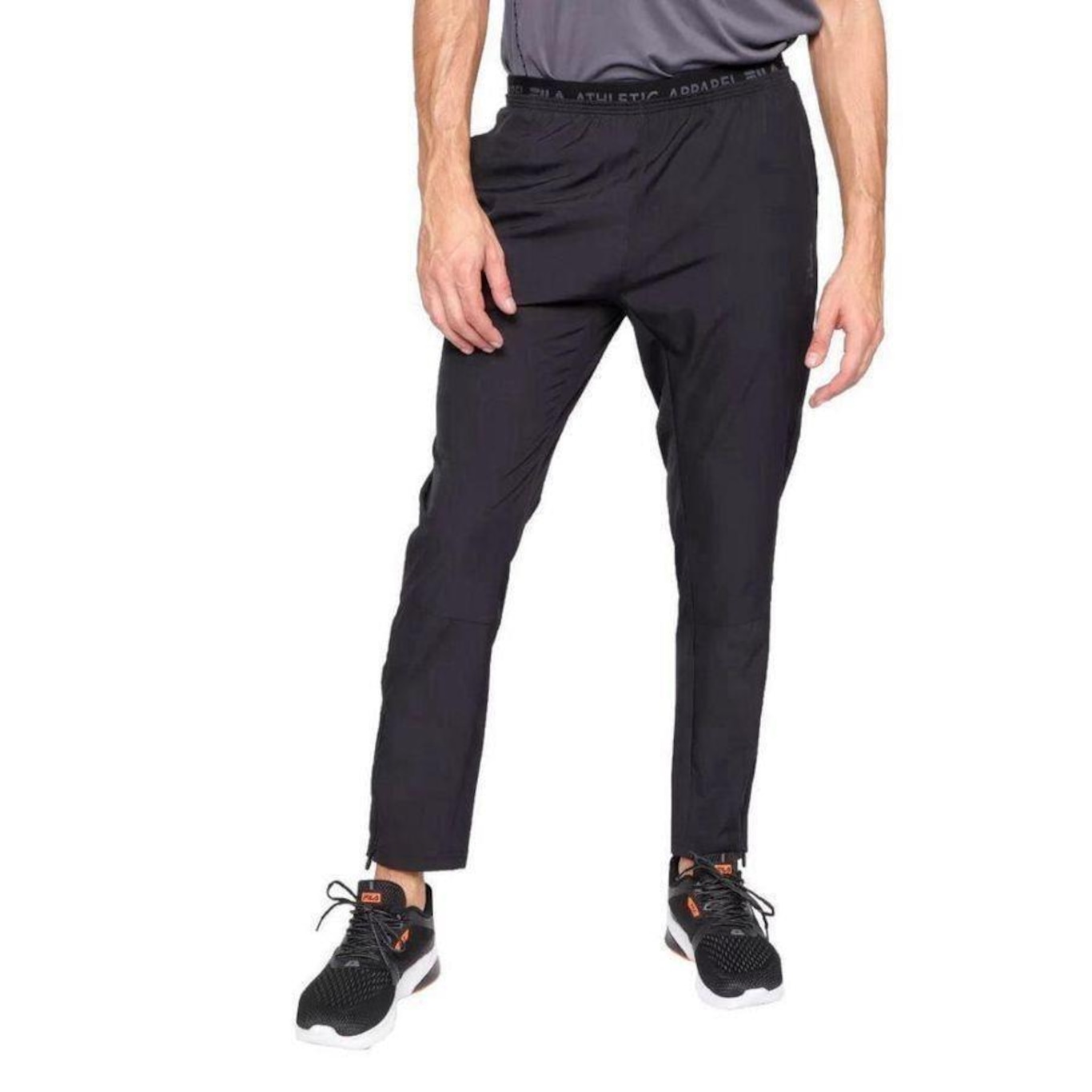 Calça Fila Slim Zip - Masculina - Foto 1