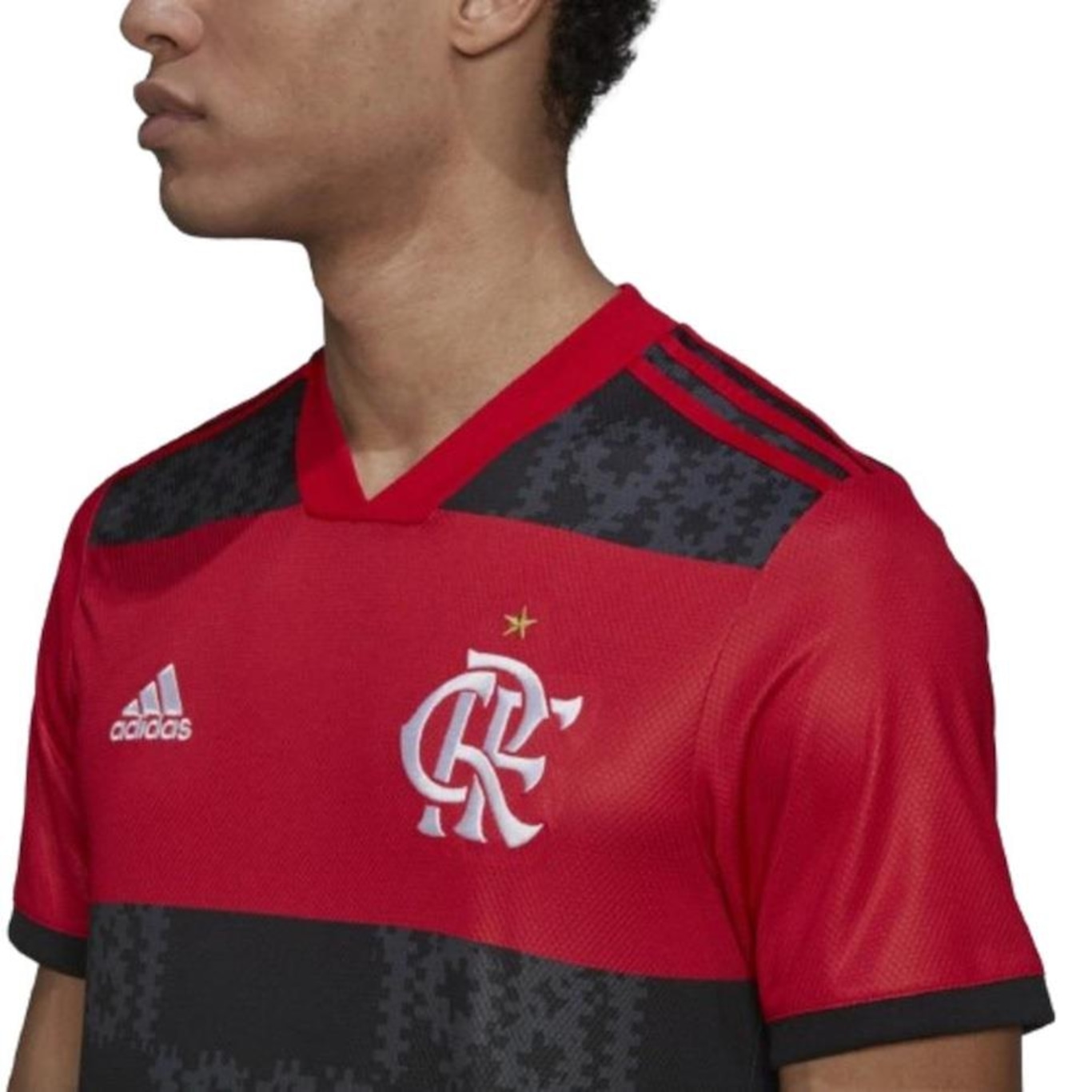 Camisa 1 do Flamengo Of 2021 adidas - Masculina - Foto 3