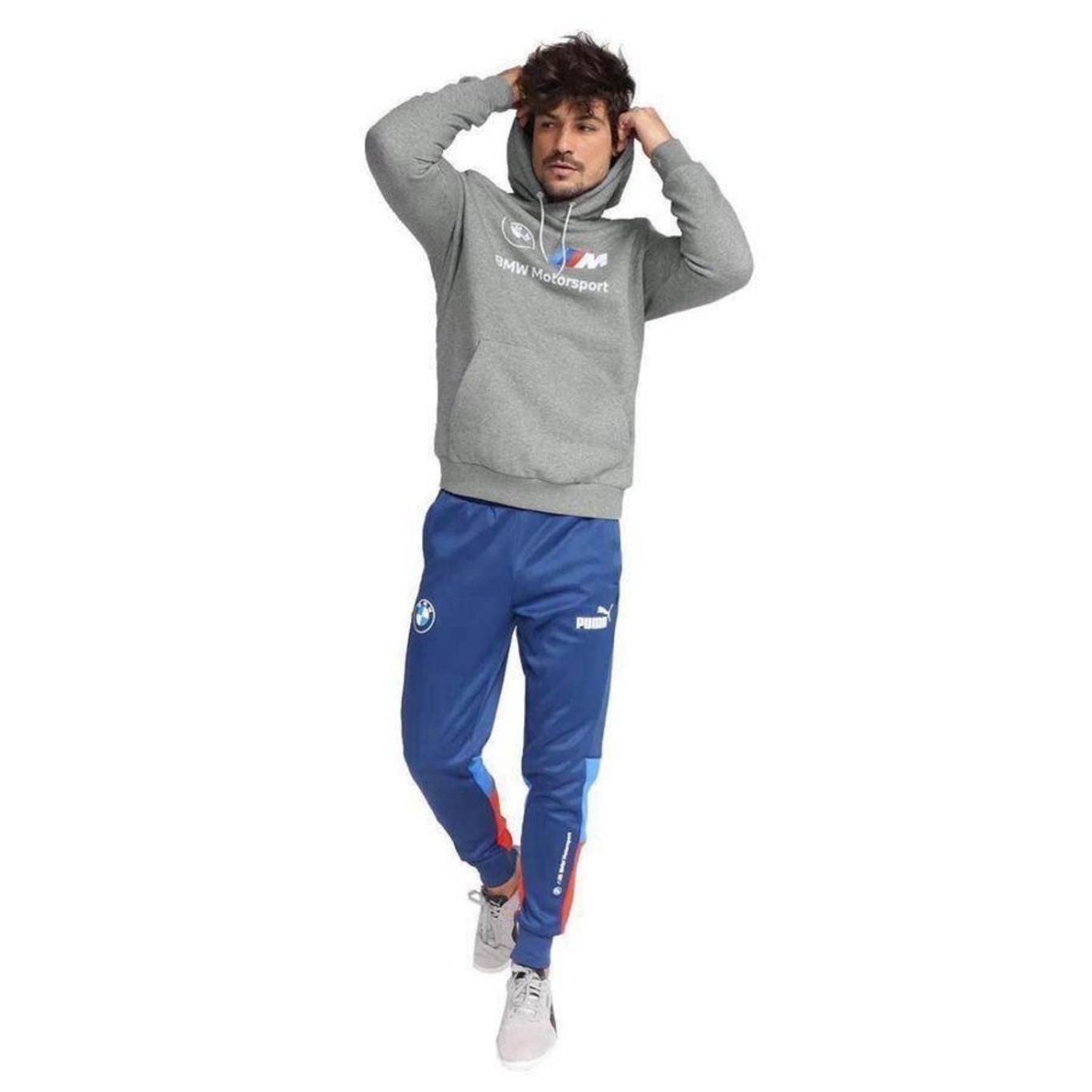 Blusão de Moletom Puma com Capuz M Bmw mms Essentials Fleece 53 - Masculino - Foto 6