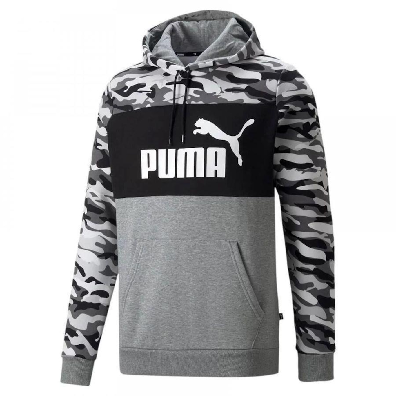 Blusão de Moletom Puma Ess + Camo - Masculino - Foto 1