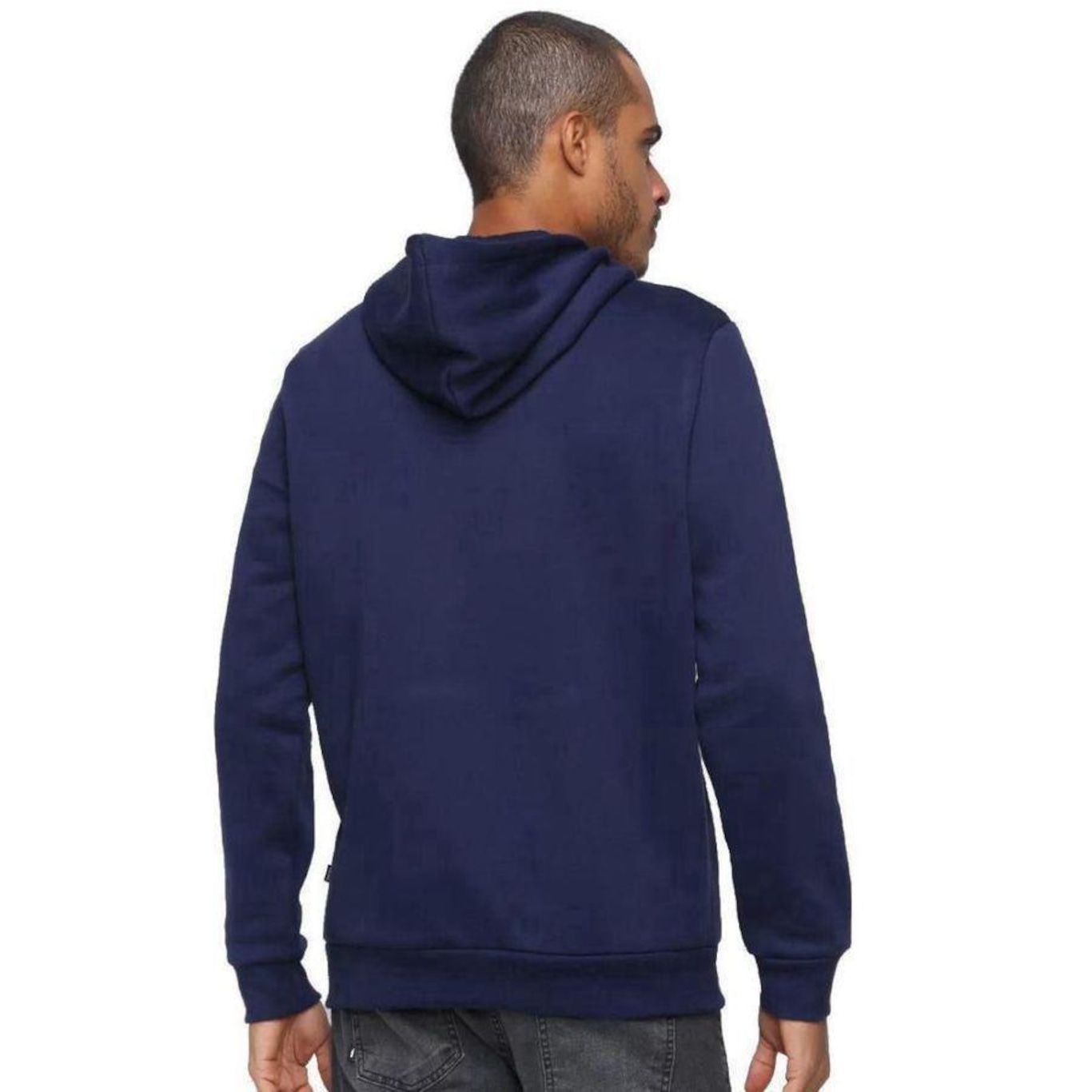 Blusão de Moletom Puma Ess Big Logo Hoodie Fl - Masculino - Foto 4