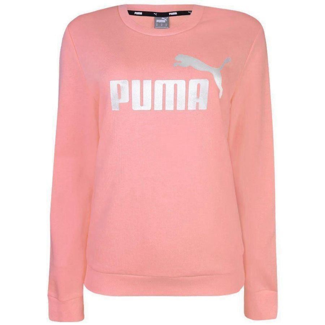 Blusão de Moletom Puma Ess Metallic Logo Crew Tr - Feminino - Foto 1