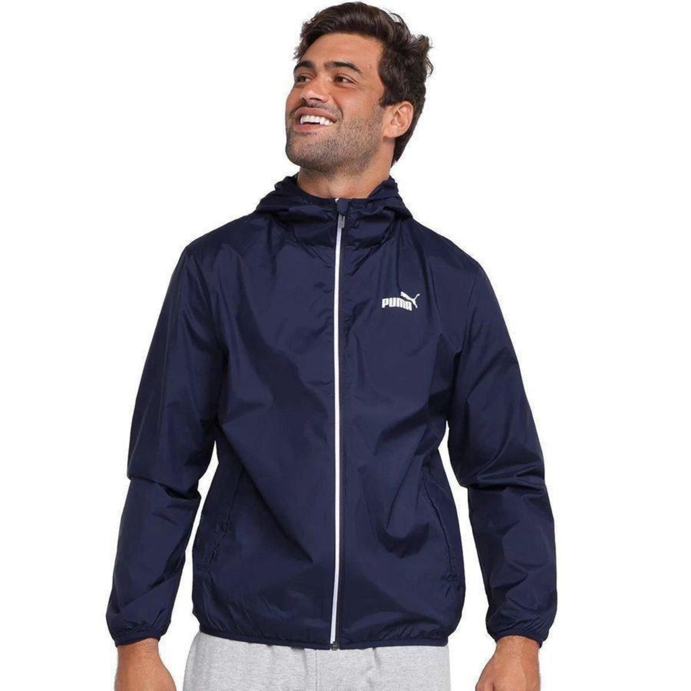 Jaqueta com Capuz Puma Corta Vento Essentials - Masculina - Foto 3