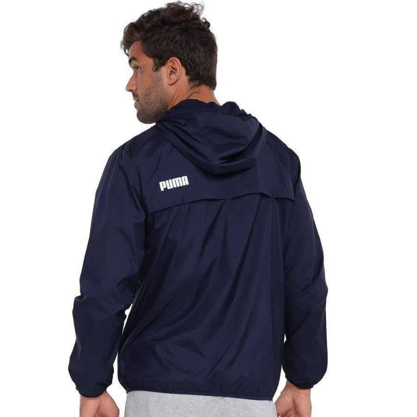 Jaqueta com Capuz Puma Corta Vento Essentials - Masculina - Foto 4