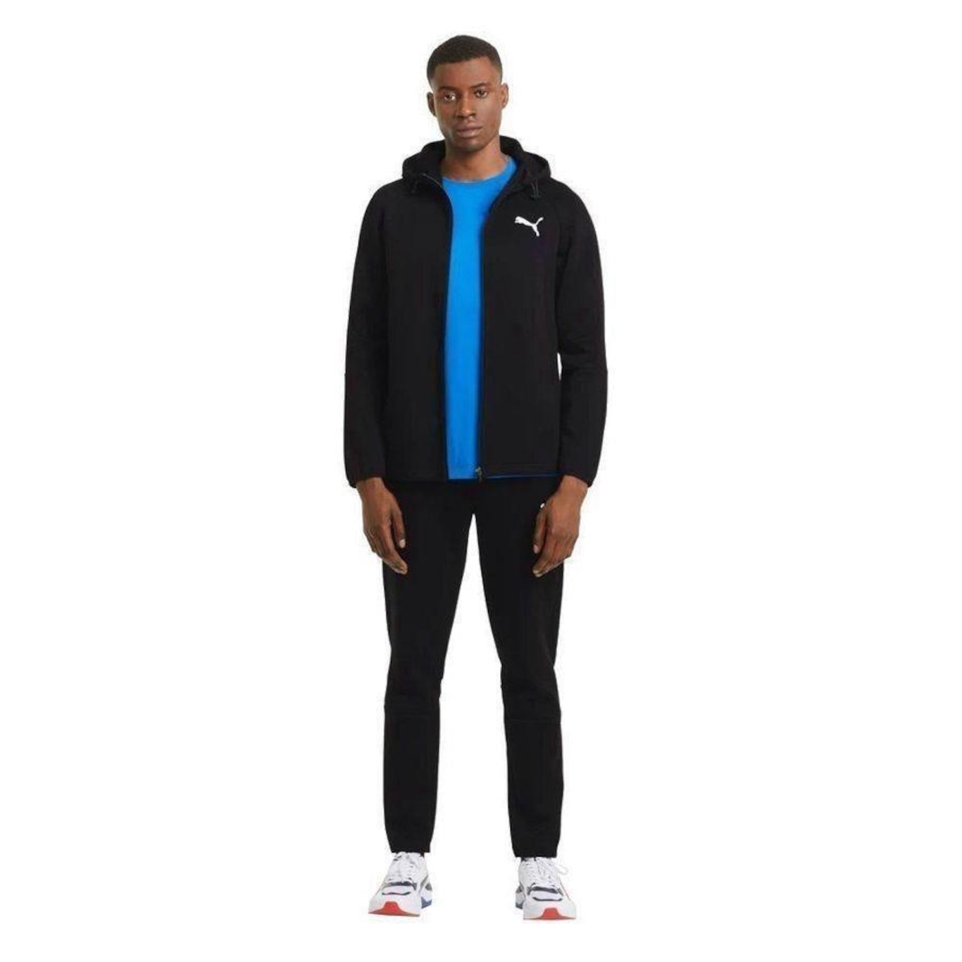 Jaqueta com Capuz Puma M Evostripe Core Full-Zip - Masculina - Foto 5