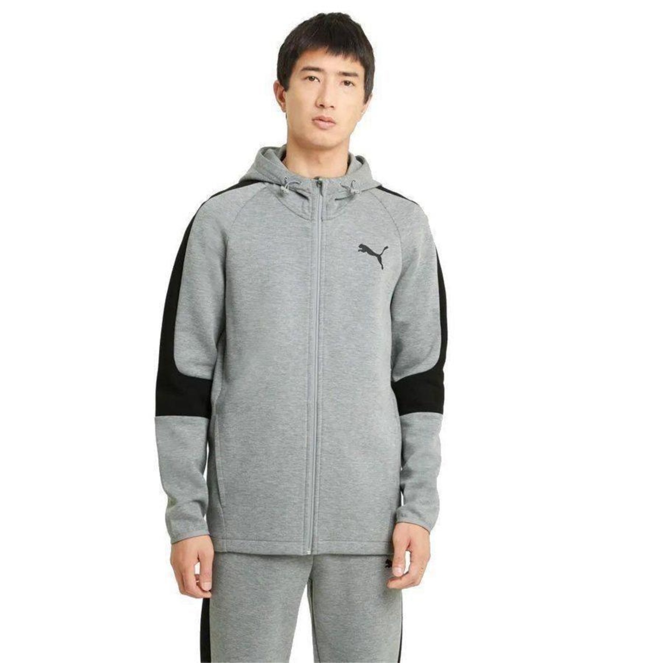 Jaqueta com Capuz Puma M Evostripe Core Full-Zip - Masculina - Foto 3