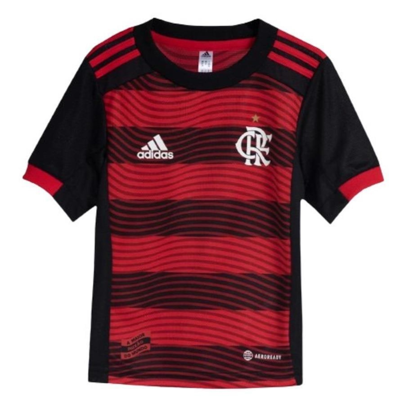 Mini Kit adidas do Flamengo Of 1 2022 - Infantil - Foto 2