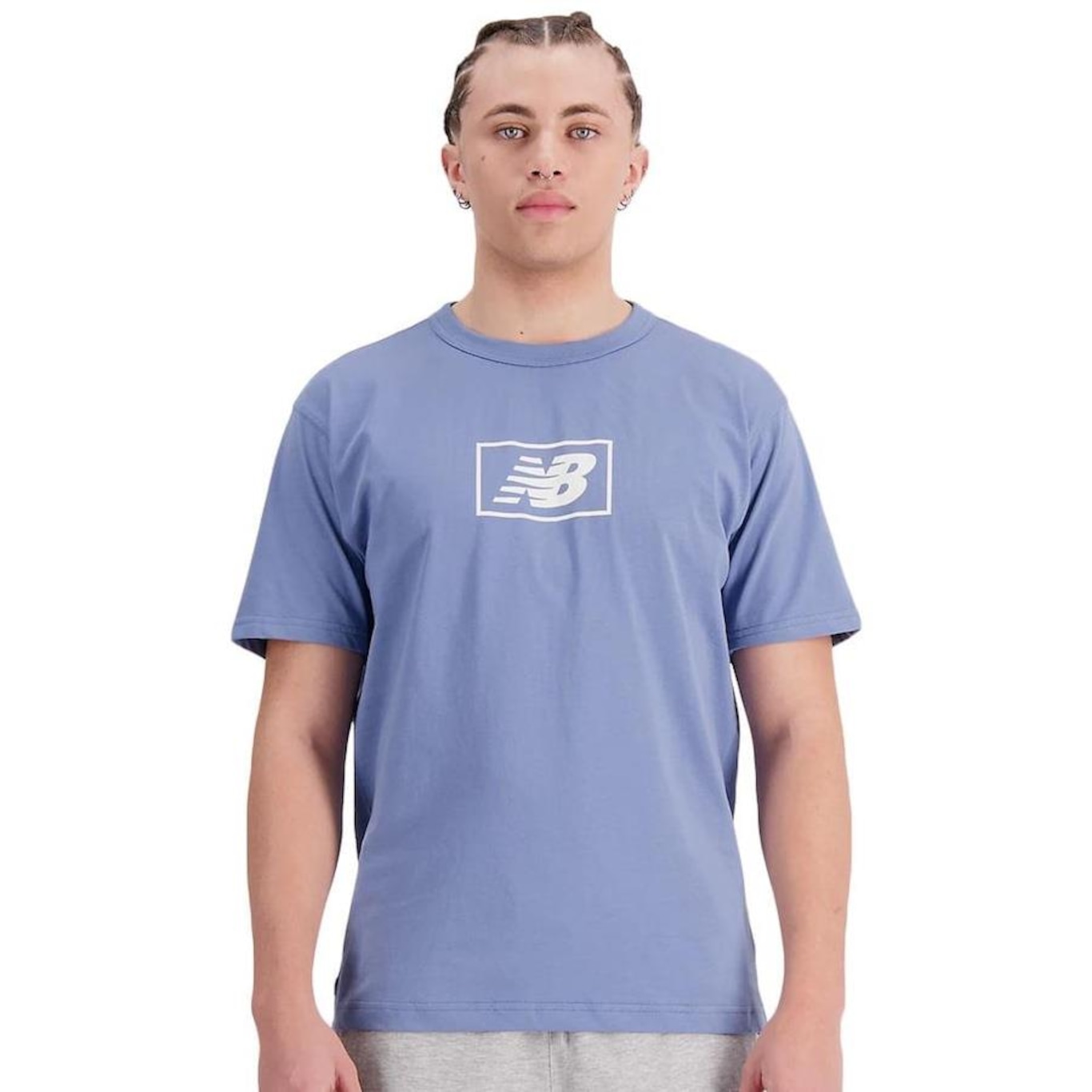 Camiseta New Balance Essentials Logo - Masculina - Foto 1