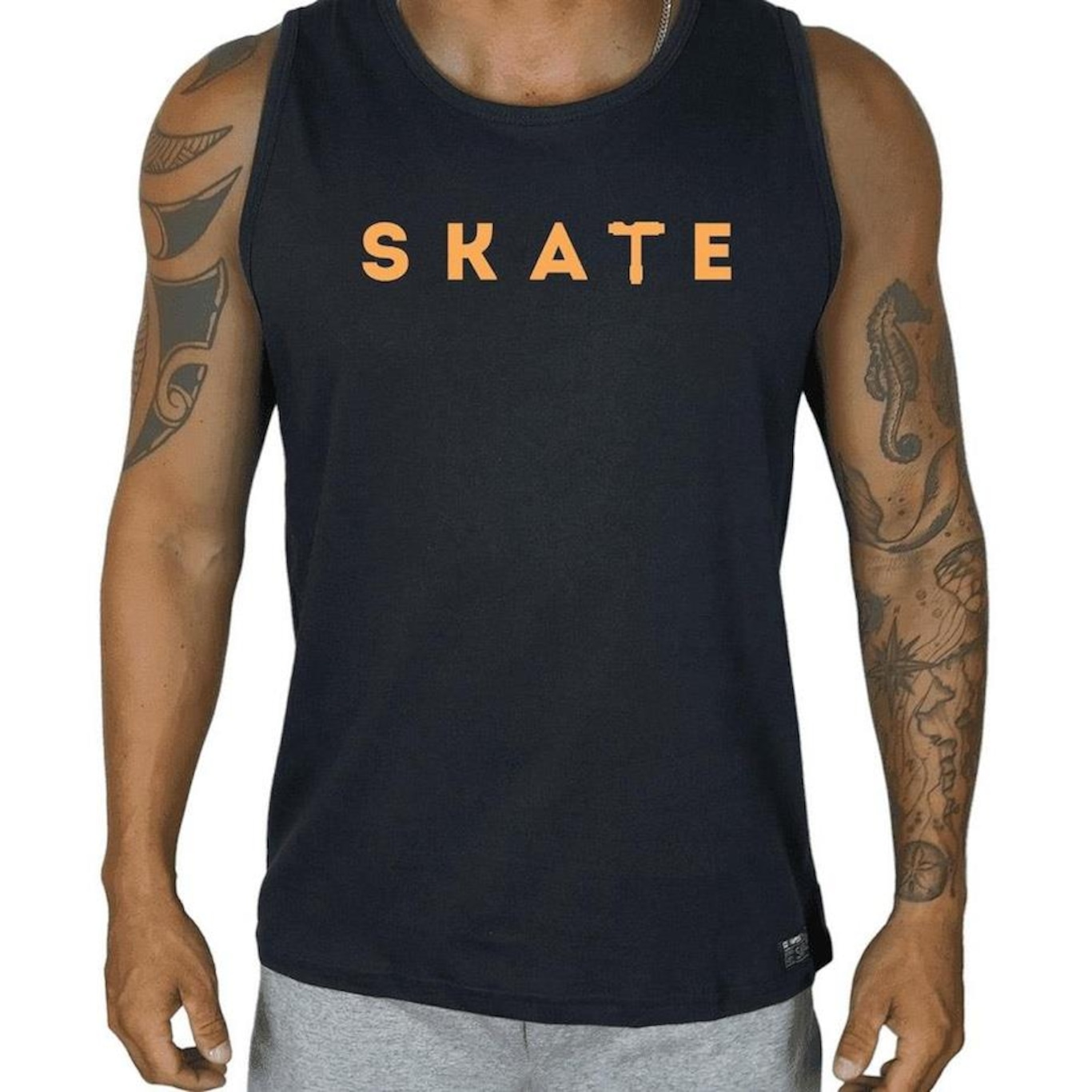 Camiseta Regata WSS Brasil Skate Key Prime - Masculina - Foto 1