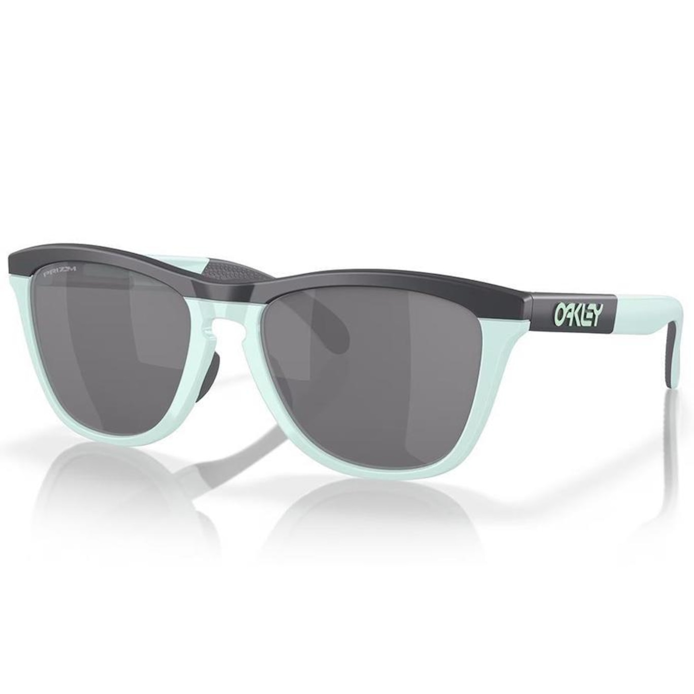 Óculos de Sol Unissex Oakley Frogskins Matte Carbon Blue Milkshake - Foto 1