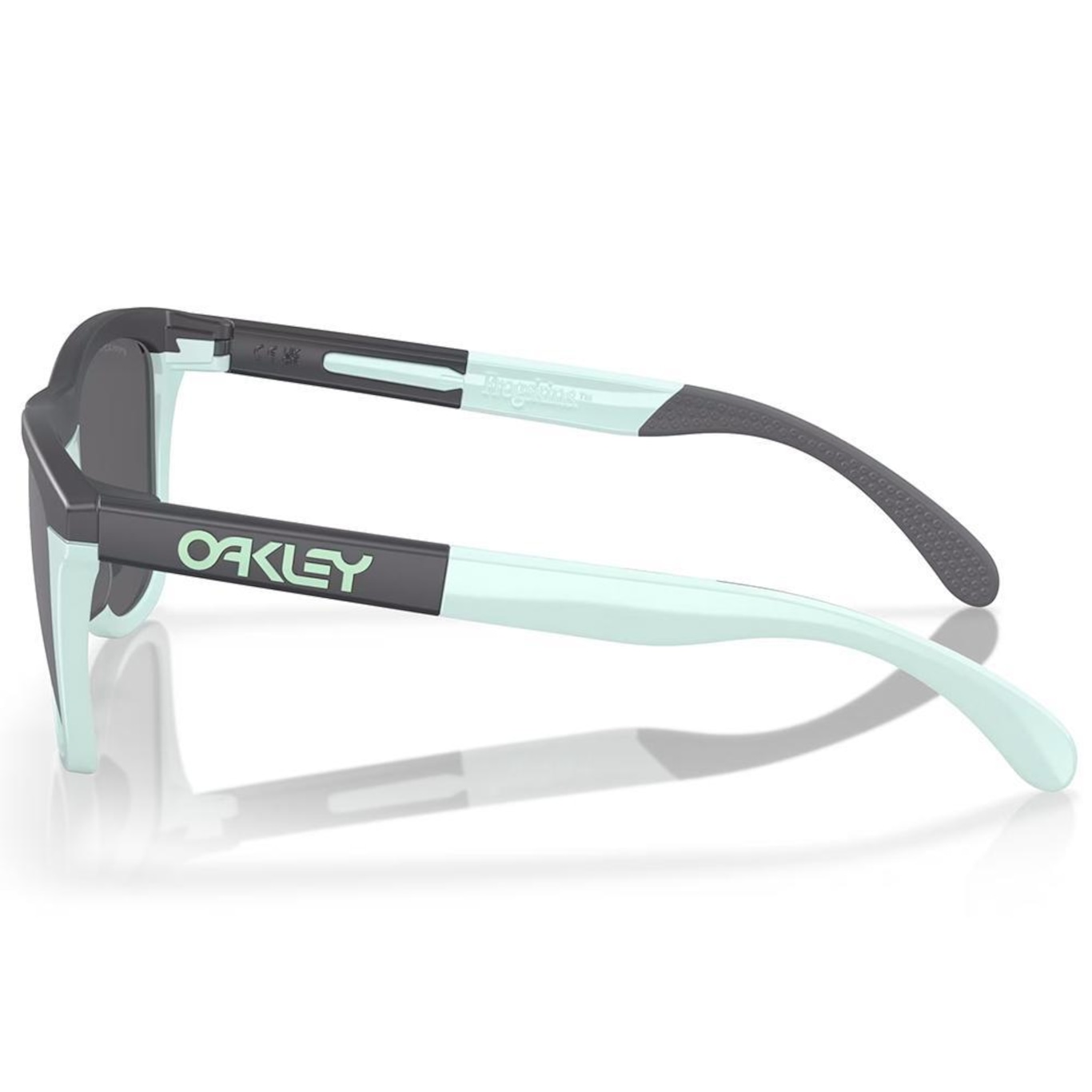 Óculos de Sol Unissex Oakley Frogskins Matte Carbon Blue Milkshake - Foto 5