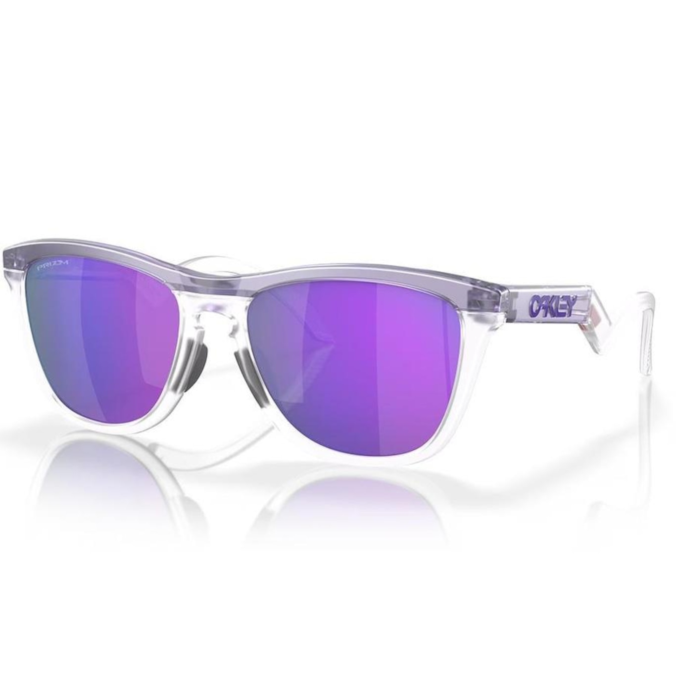 Óculos de Sol Unissex Oakley Frogskins Matte Lilac Prizm Clear 0155 - Foto 1