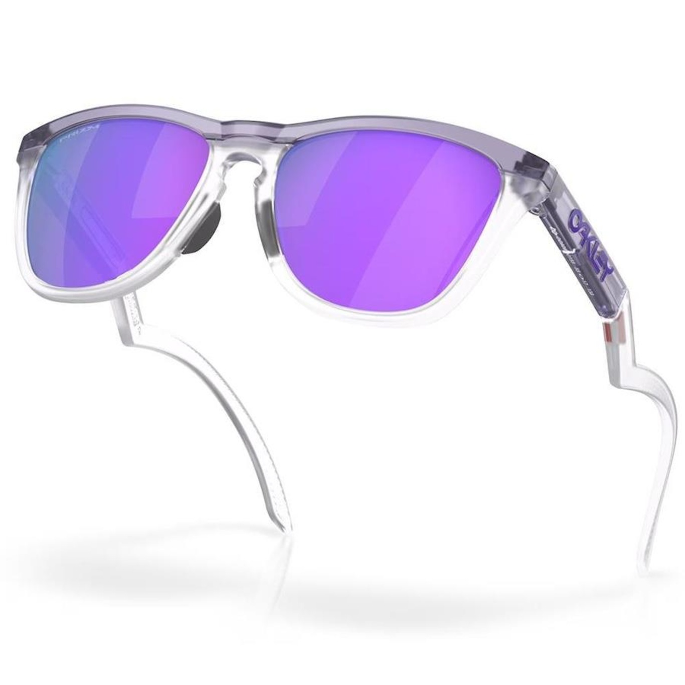 Óculos de Sol Unissex Oakley Frogskins Matte Lilac Prizm Clear 0155 - Foto 2