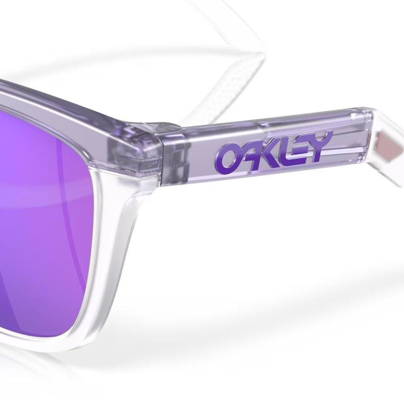 Óculos de Sol Unissex Oakley Frogskins Matte Lilac Prizm Clear 0155 - Foto 3