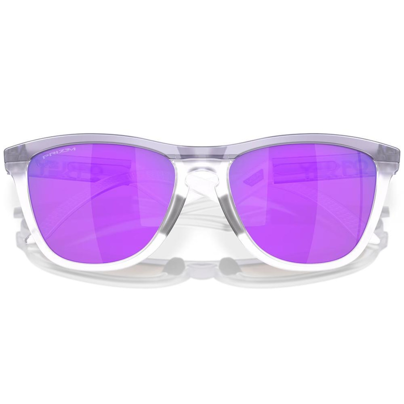 Óculos de Sol Unissex Oakley Frogskins Matte Lilac Prizm Clear 0155 - Foto 5