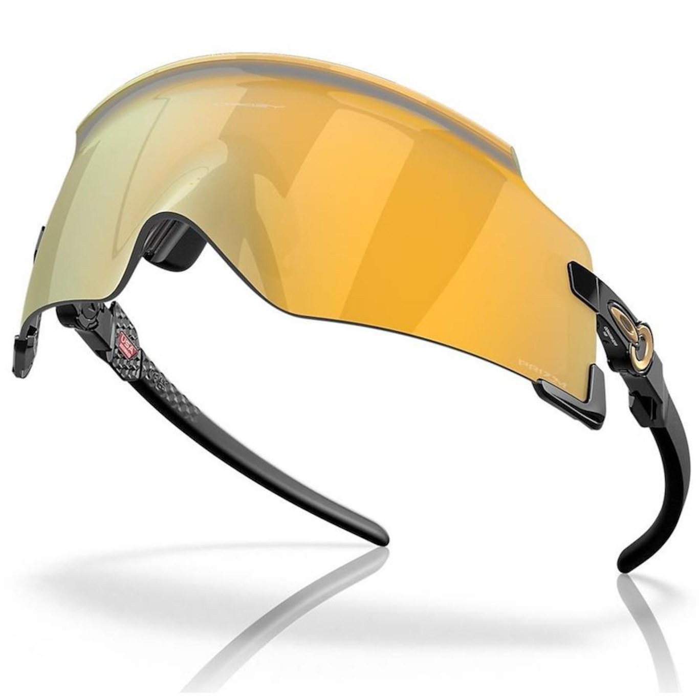 Óculos de Sol Unissex Oakley Kato Polished Black Prizm 24K - Foto 2