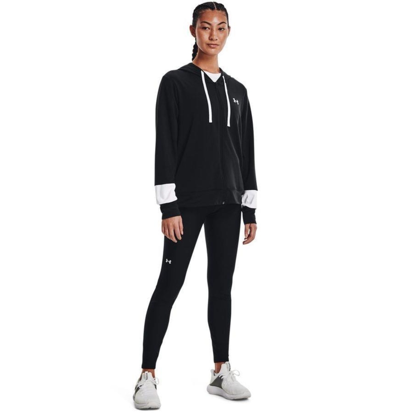 Blusão de Moletom Under Armour Rival Terry Full-Zip Hoodie - Feminino - Foto 4