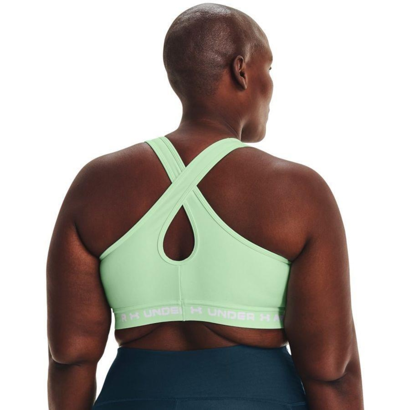 Top Fitness Plus Size Under Armour Crossback Mid - Feminino - Foto 2