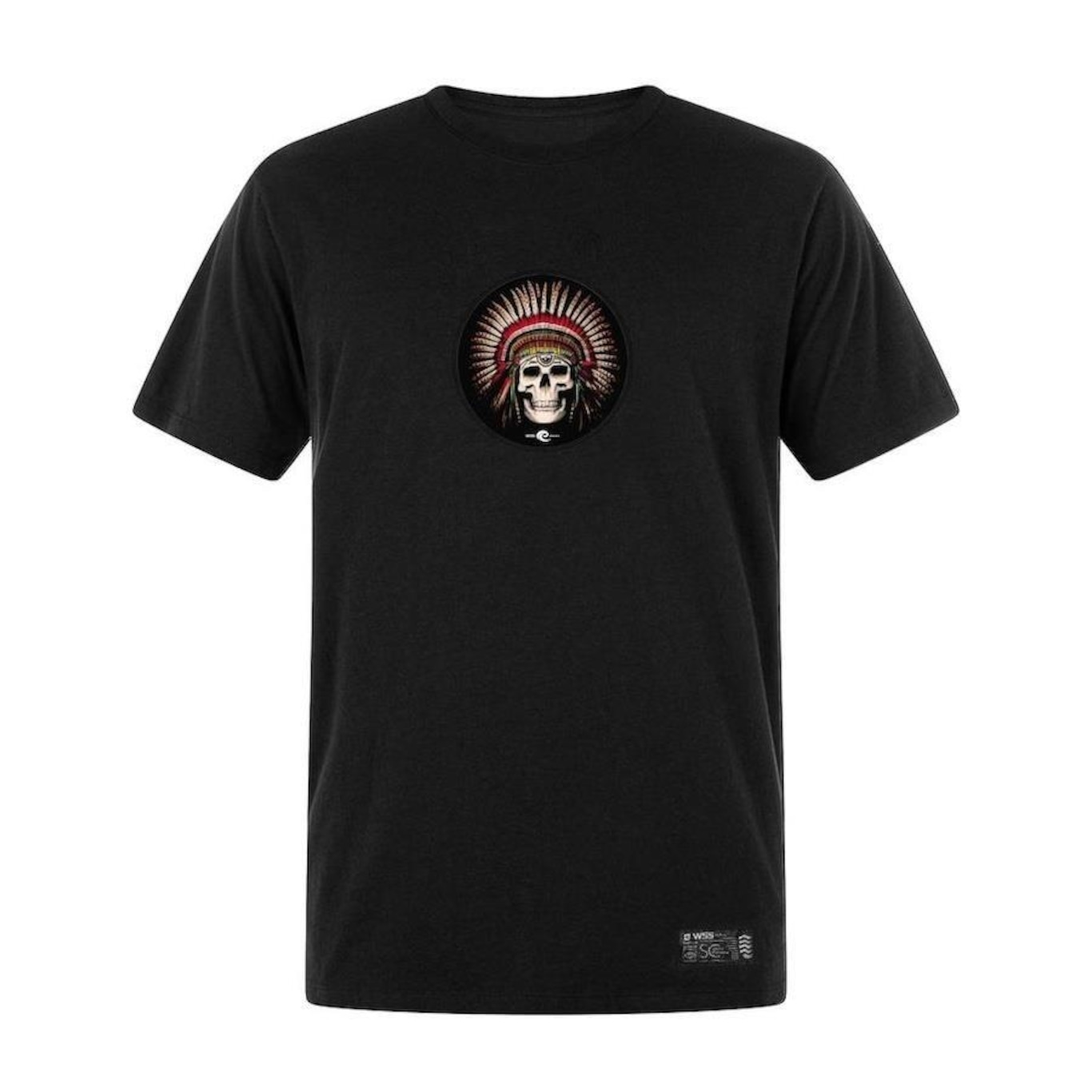 Camiseta Plus Size WSS Brasil Cocar Skull Prime - Masculina - Foto 1