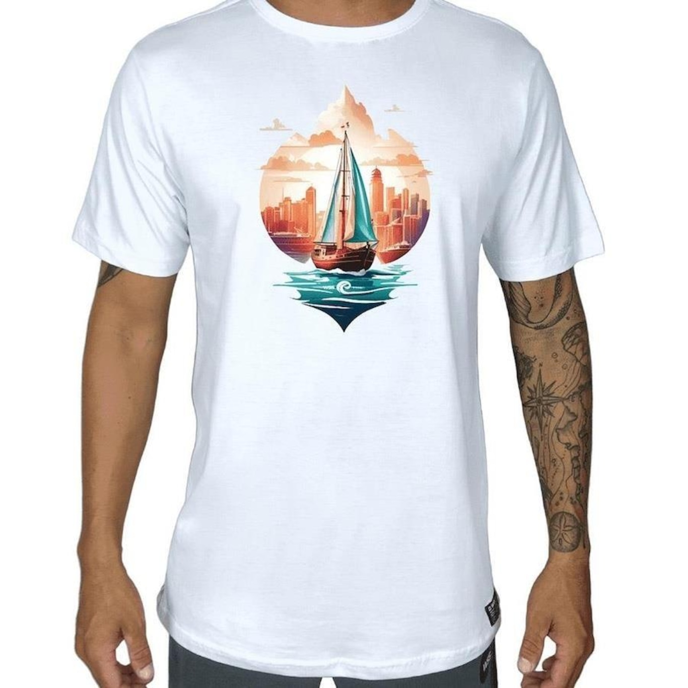 Camiseta WSS Brasil City Sail Horizon Prime - Masculina - Foto 1