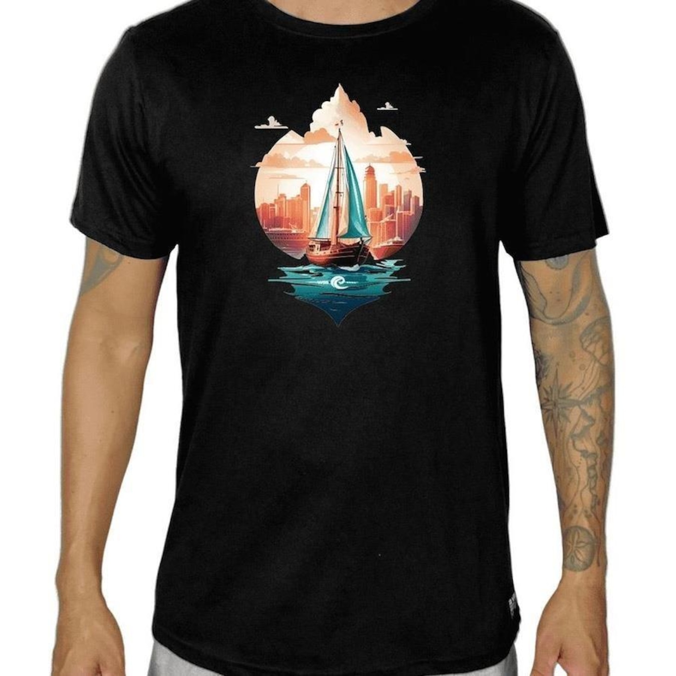 Camiseta WSS Brasil City Sail Horizon Prime - Masculina - Foto 1