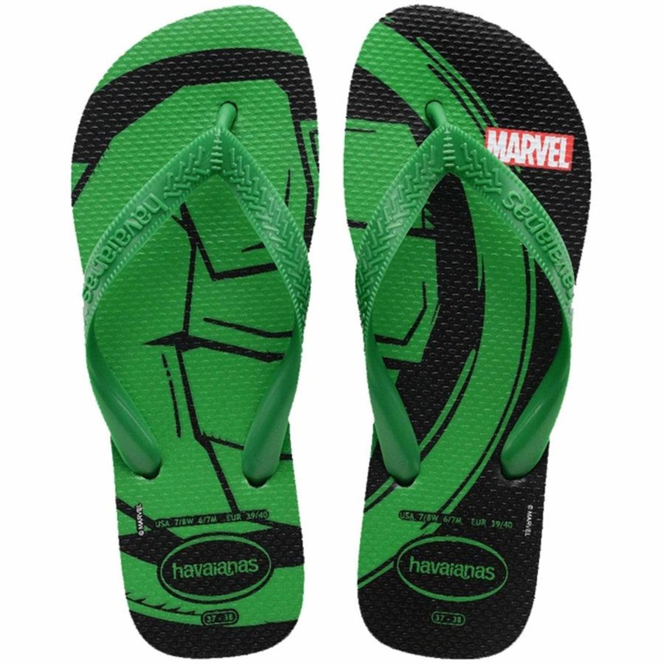 Chinelo Havaianas Top Marvel Logomania Menino - Foto 1