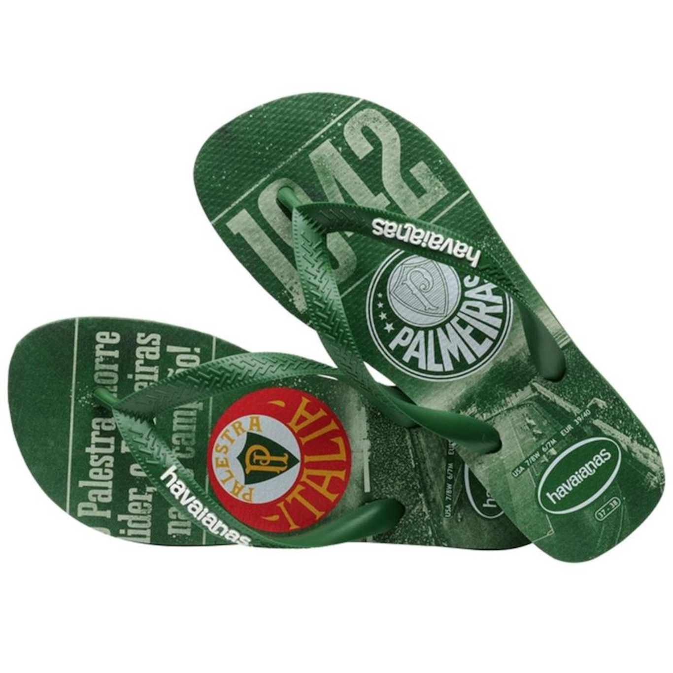 Chinelo do Palmeiras Havaianas Top Times - Masculino - Foto 4