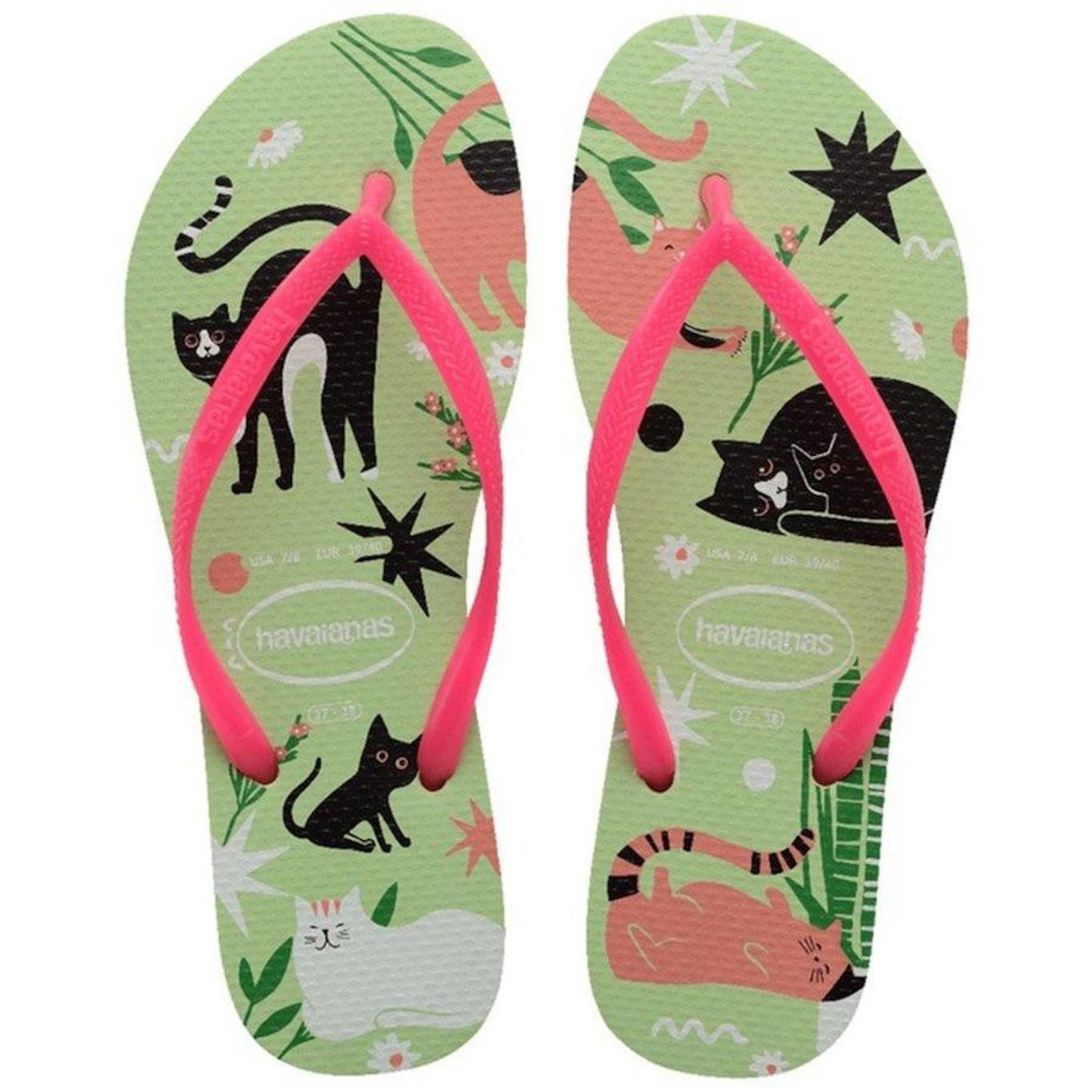 Chinelo Havaianas Slim Pets - Feminino - Foto 1