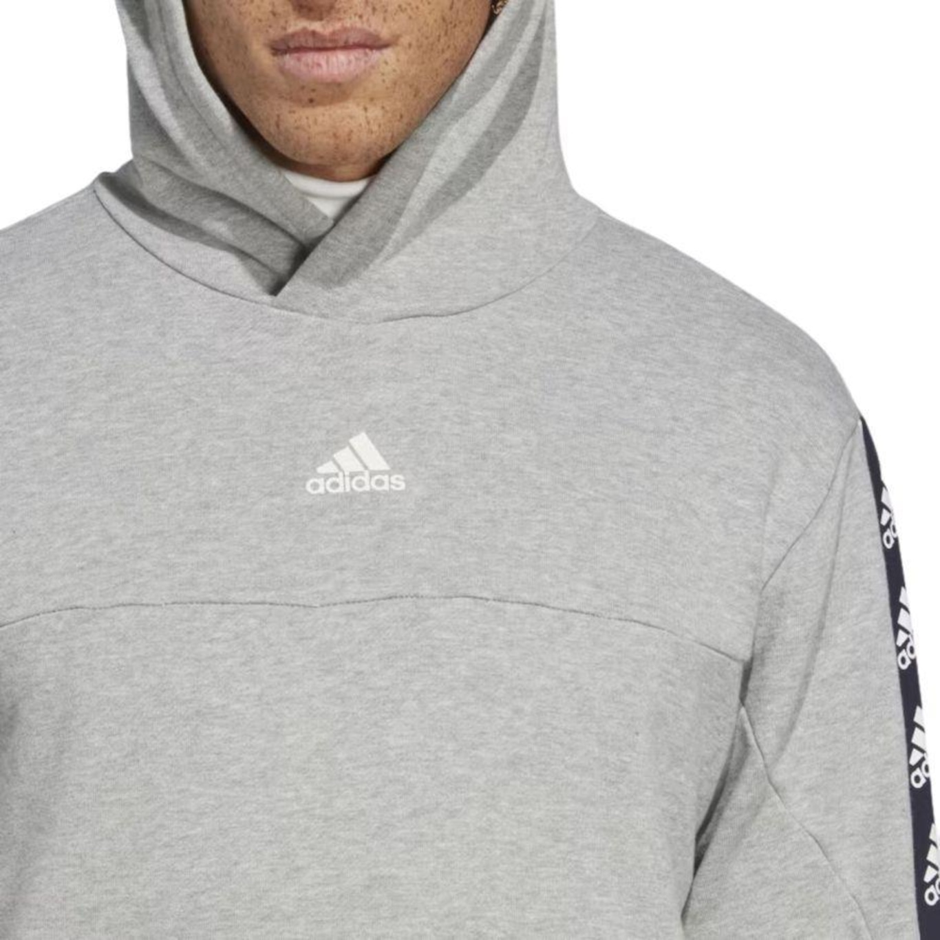 Blusão com Capuz adidas Brand Love - Masculino - Foto 3