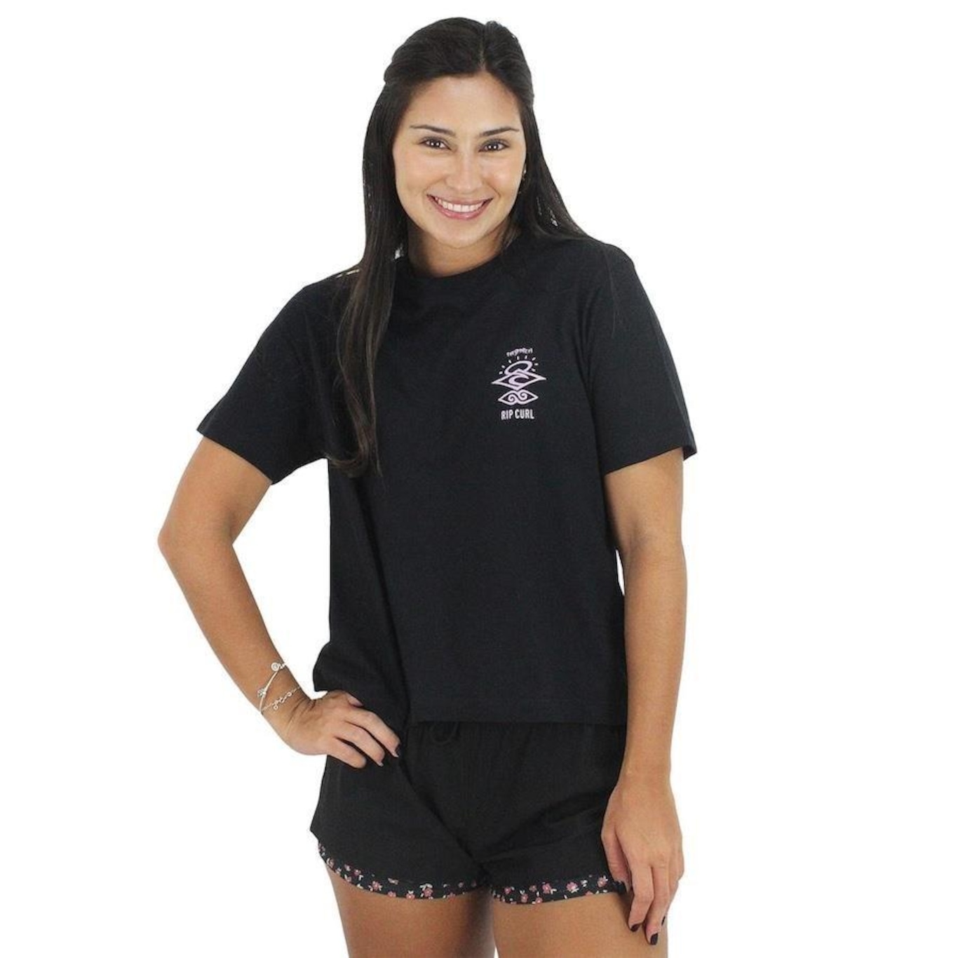 Camiseta Rip Curl Search Icon Tee - Feminina - Foto 1