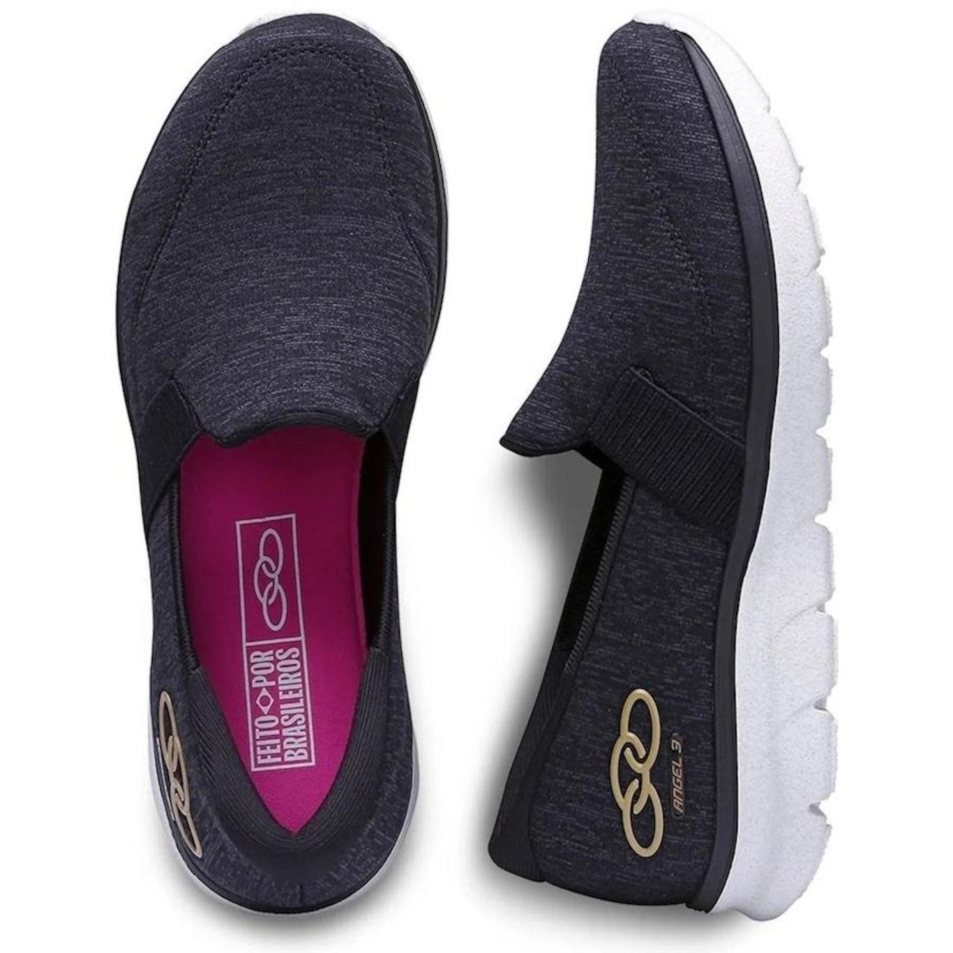 Tênis Olympikus Slip On Angel 3 + 3 Pares de Meias Color Sports - Feminino - Foto 3