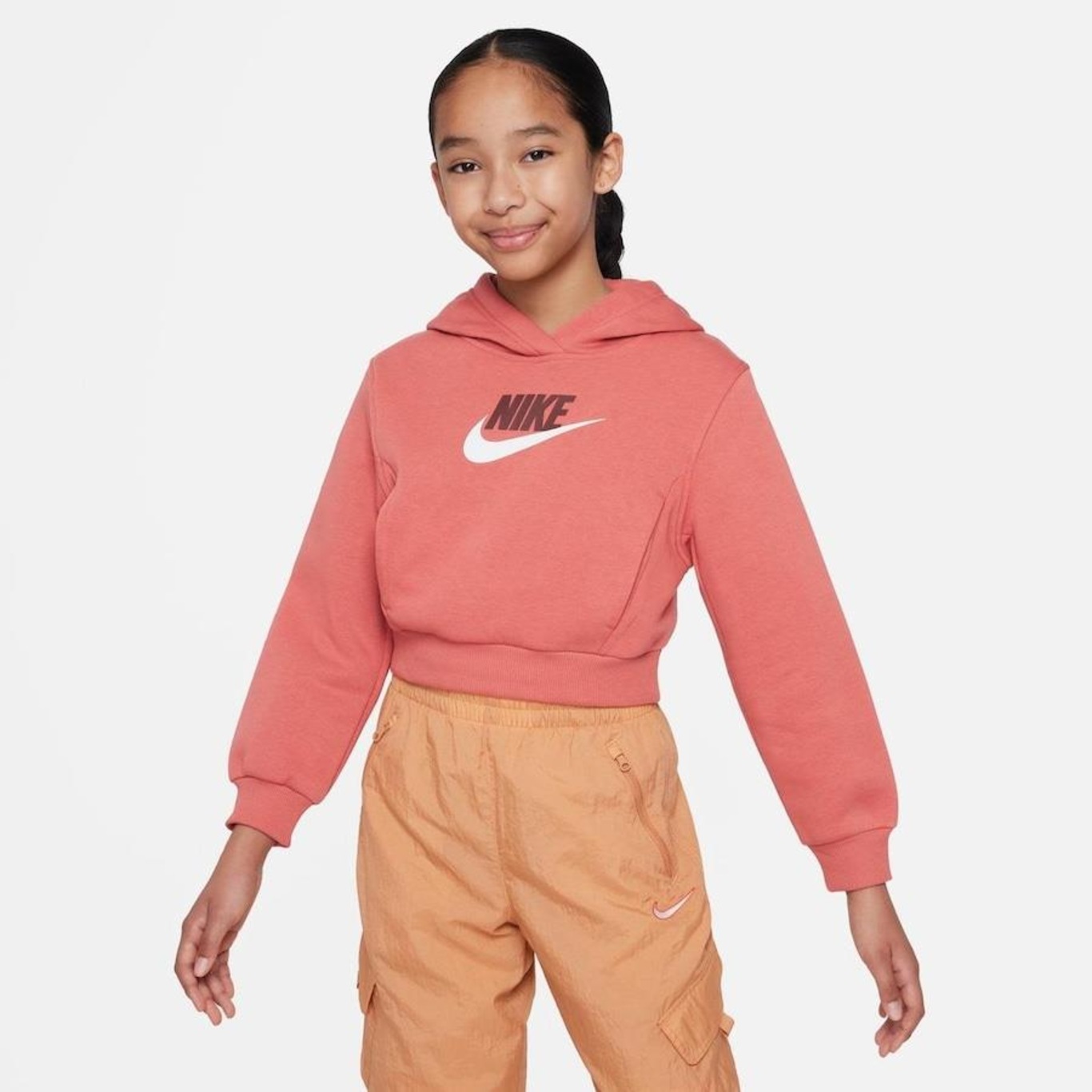 Blusão com Capuz Nike Sportswear Club Fleece - Infantil - Foto 1