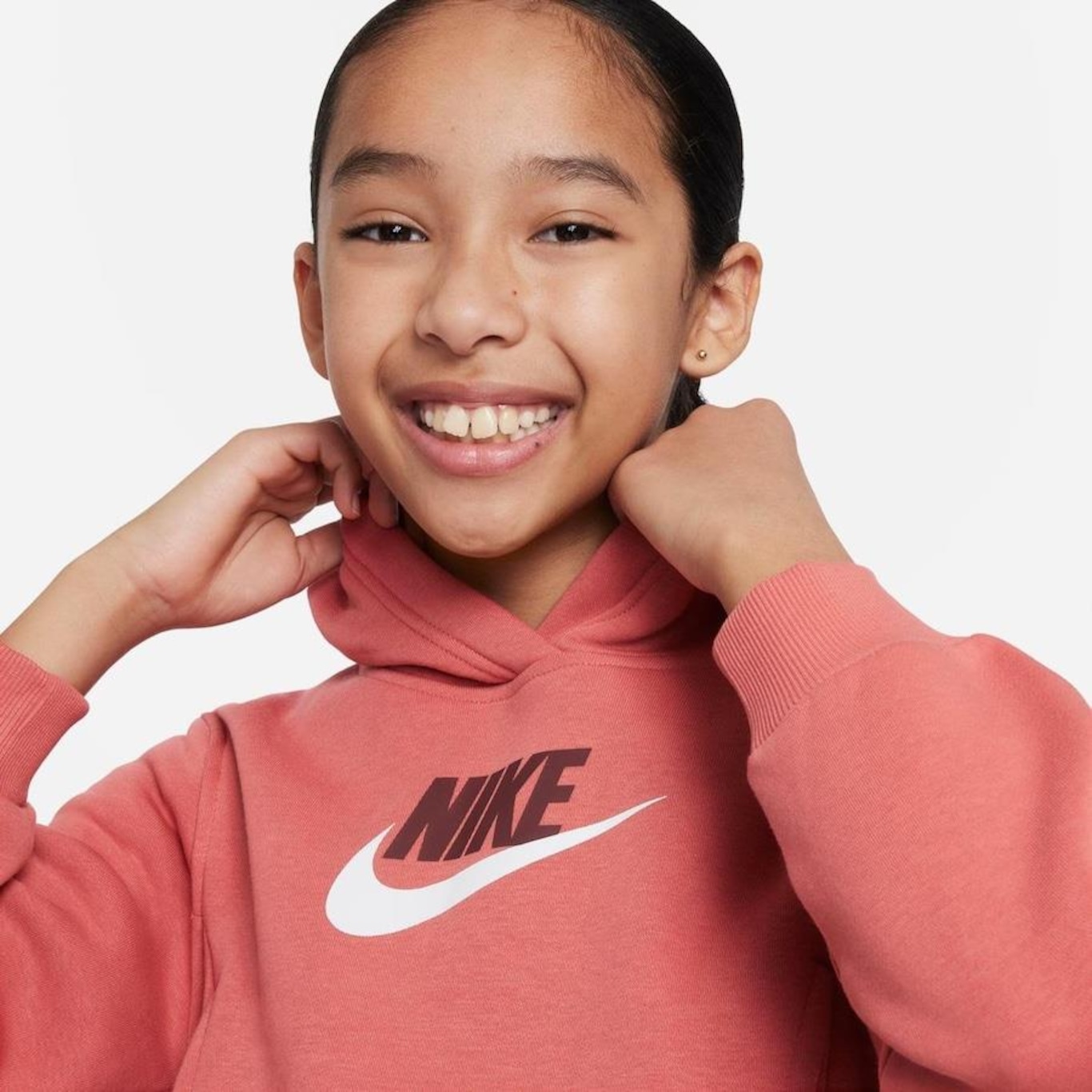 Blusão com Capuz Nike Sportswear Club Fleece - Infantil - Foto 3