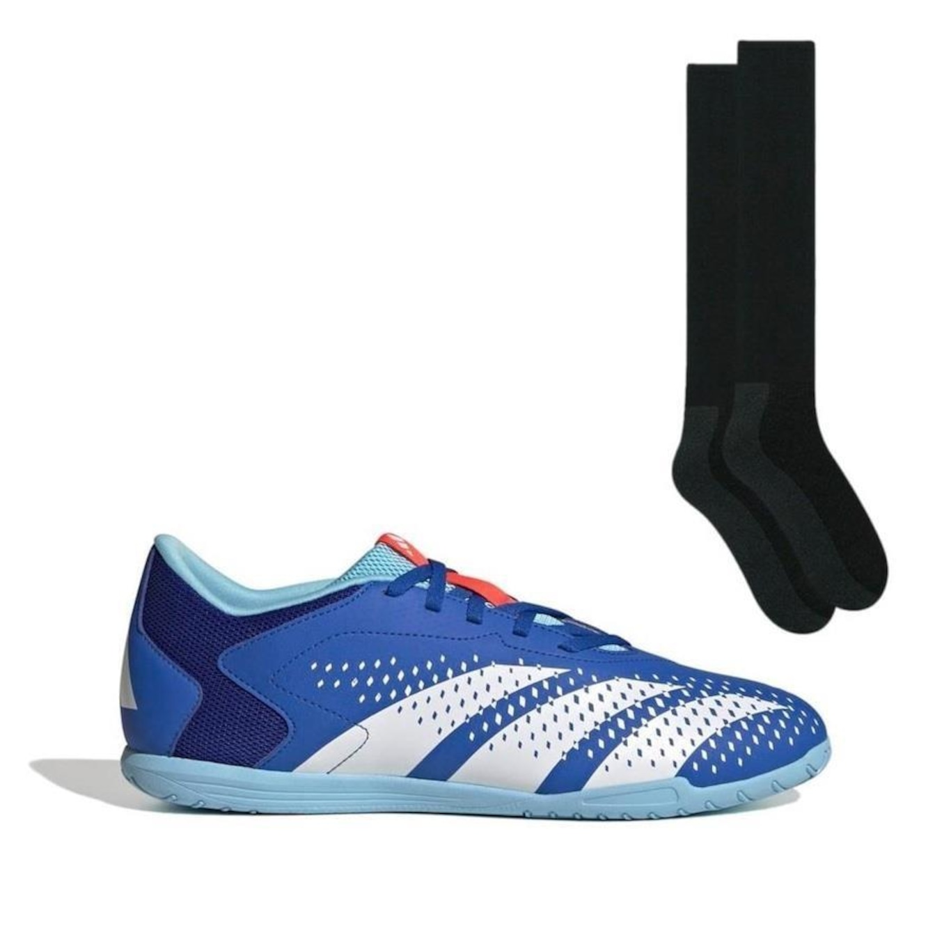 Chuteira Futsal adidas Predator Accuracy.4 + 1 Par de Meiões Color Sports - Adulto - Foto 1