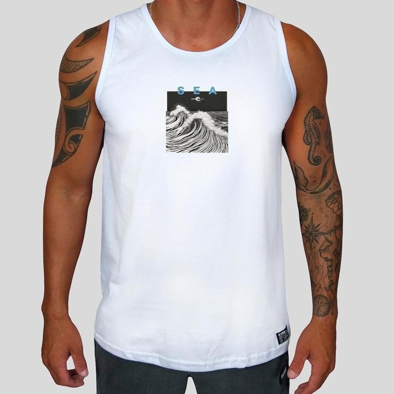 Camiseta Regata WSS Brasil Sea Wave Prime - Masculina - Foto 1